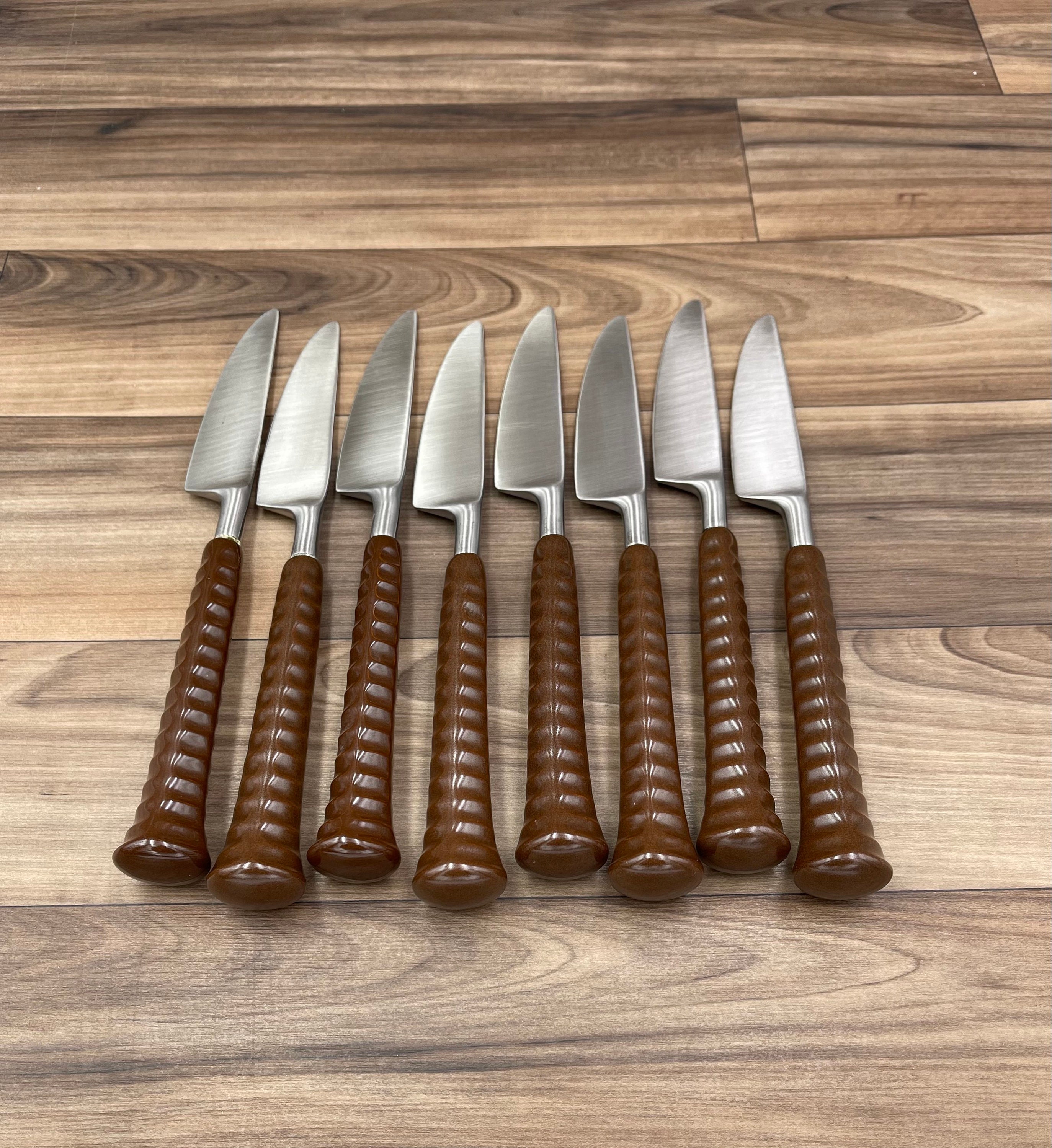 Mid Century Flatware set, RARE Noritake Iron Brown Vintage Silverware set