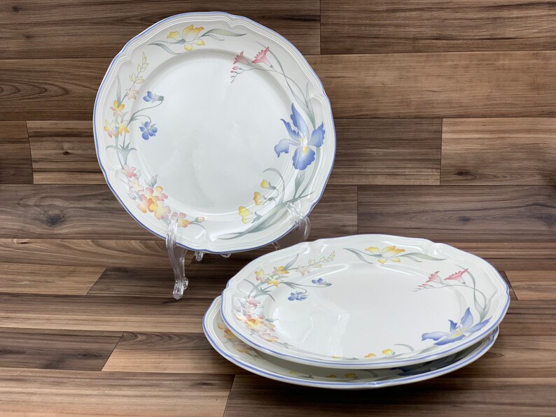 Vintage Bread and Butter Plates Villeroy and Boch Riviera set of 3