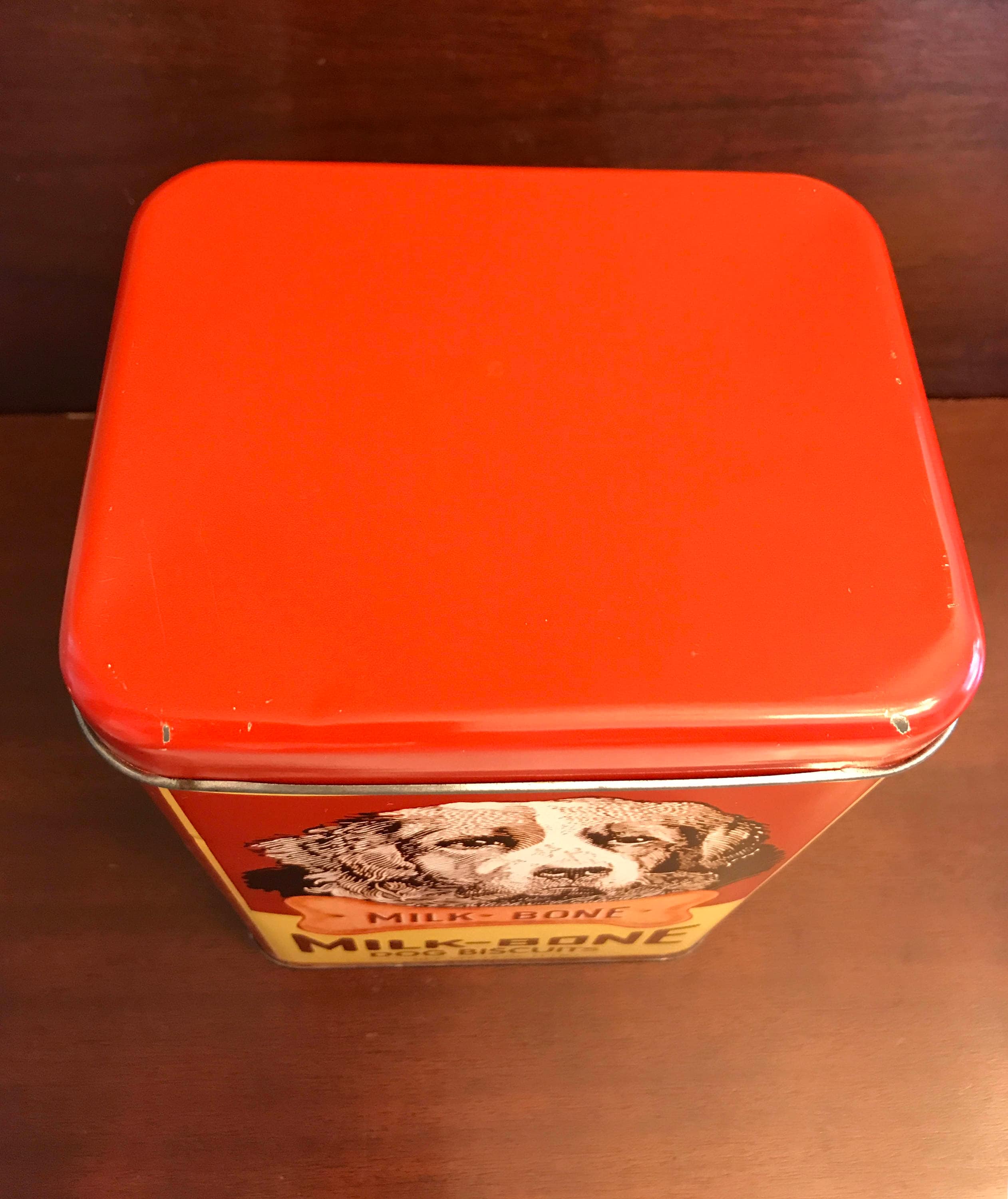 Vintage Milkbone Tin, Dog Biscuit Tin, MilkBone Tin, Dog Treat Storage