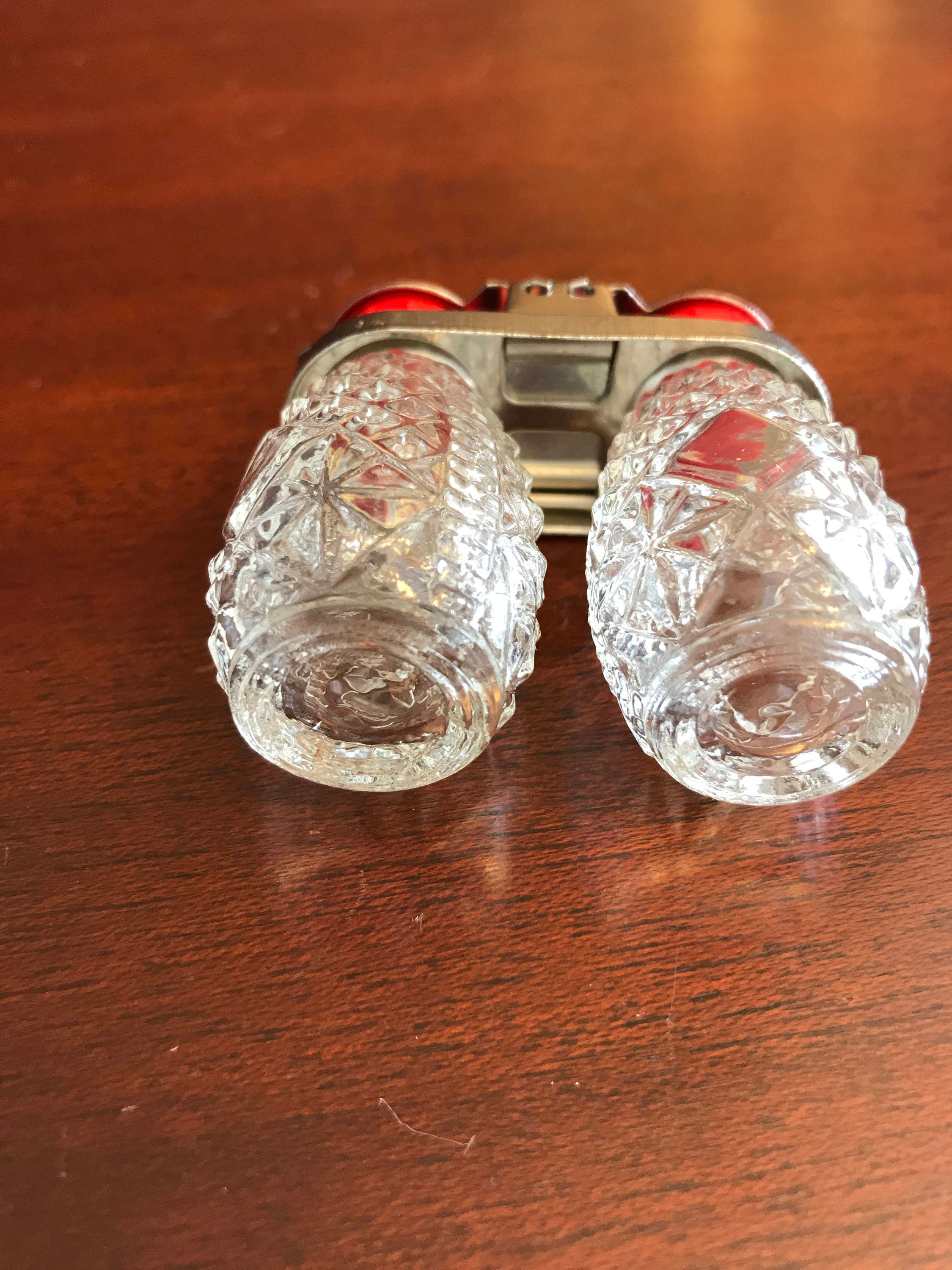 Vintage Mini Travel Salt and Pepper Shakers, Picnic set salt pepper, Vintage Camper set Vintage Mini Travel Salt and Pepper Shakers, Picnic set salt pepper, Vintage Camper set