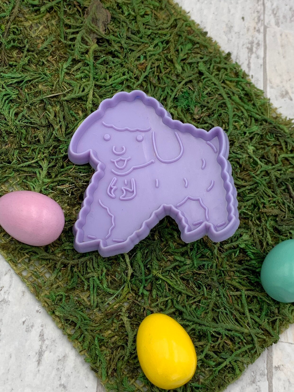 Vintage Cookie Cutters, Plastic shaped Chicks Lamb Bunny, Cookie