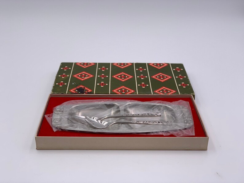 Vintage Condiment Serving Tray gift set Navaho by International Silver Foodie Gift