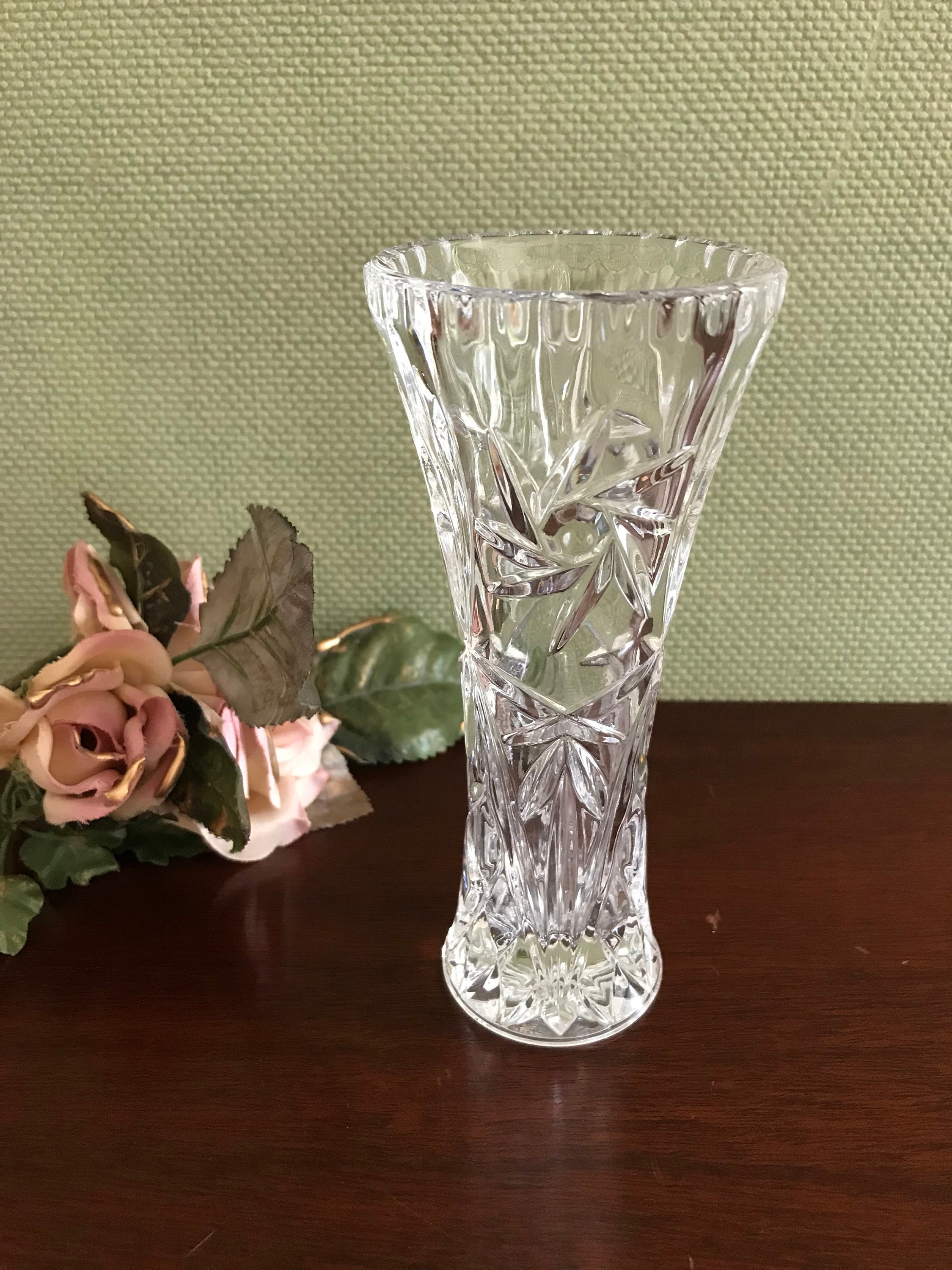 Vintage Lenox Fine Crystal Bud vase, Crystal star vase, Crystal flower