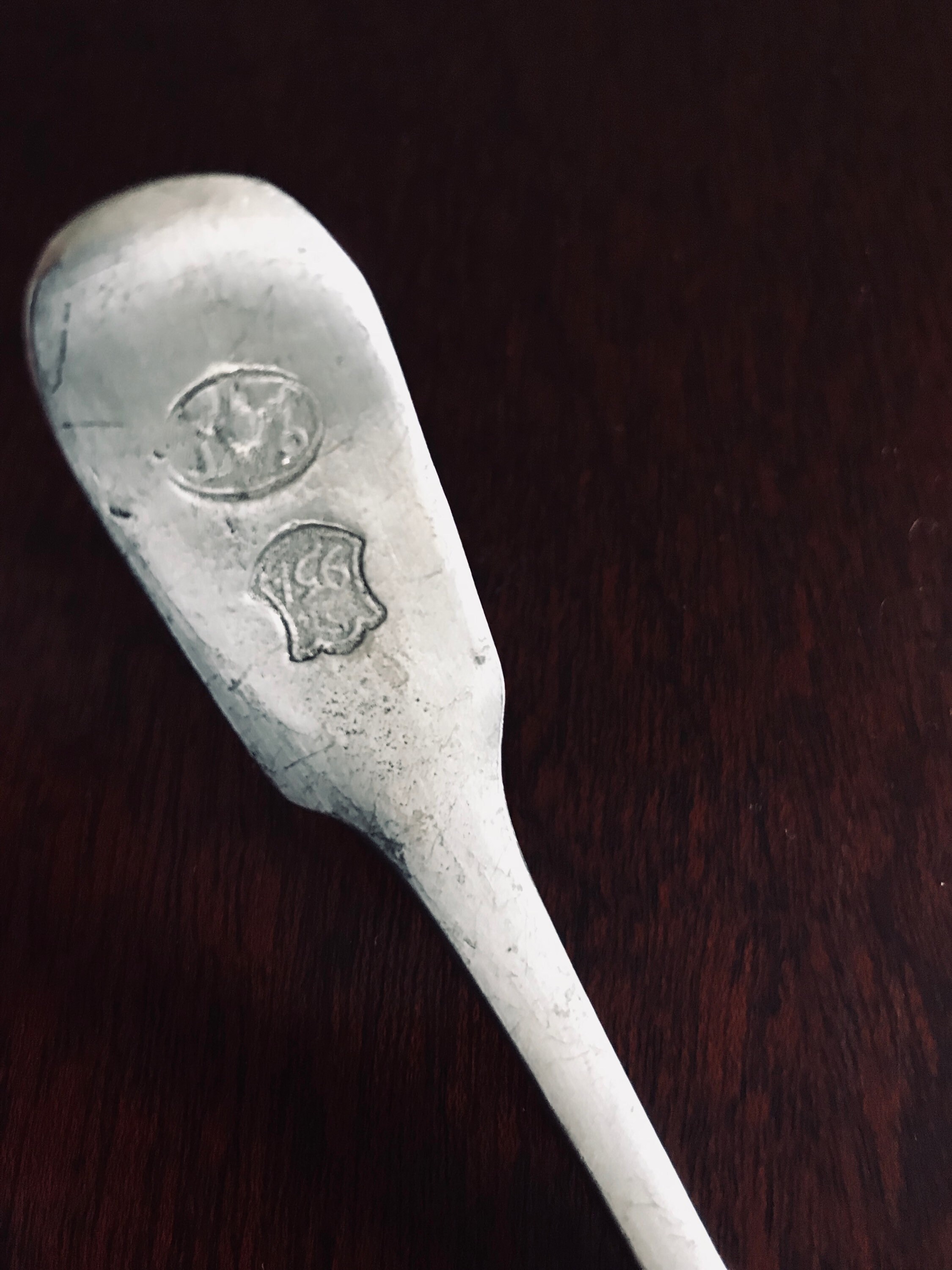 Vintage Pewter Ladle, Hand Pewter Ladle Sauce serving Spoon