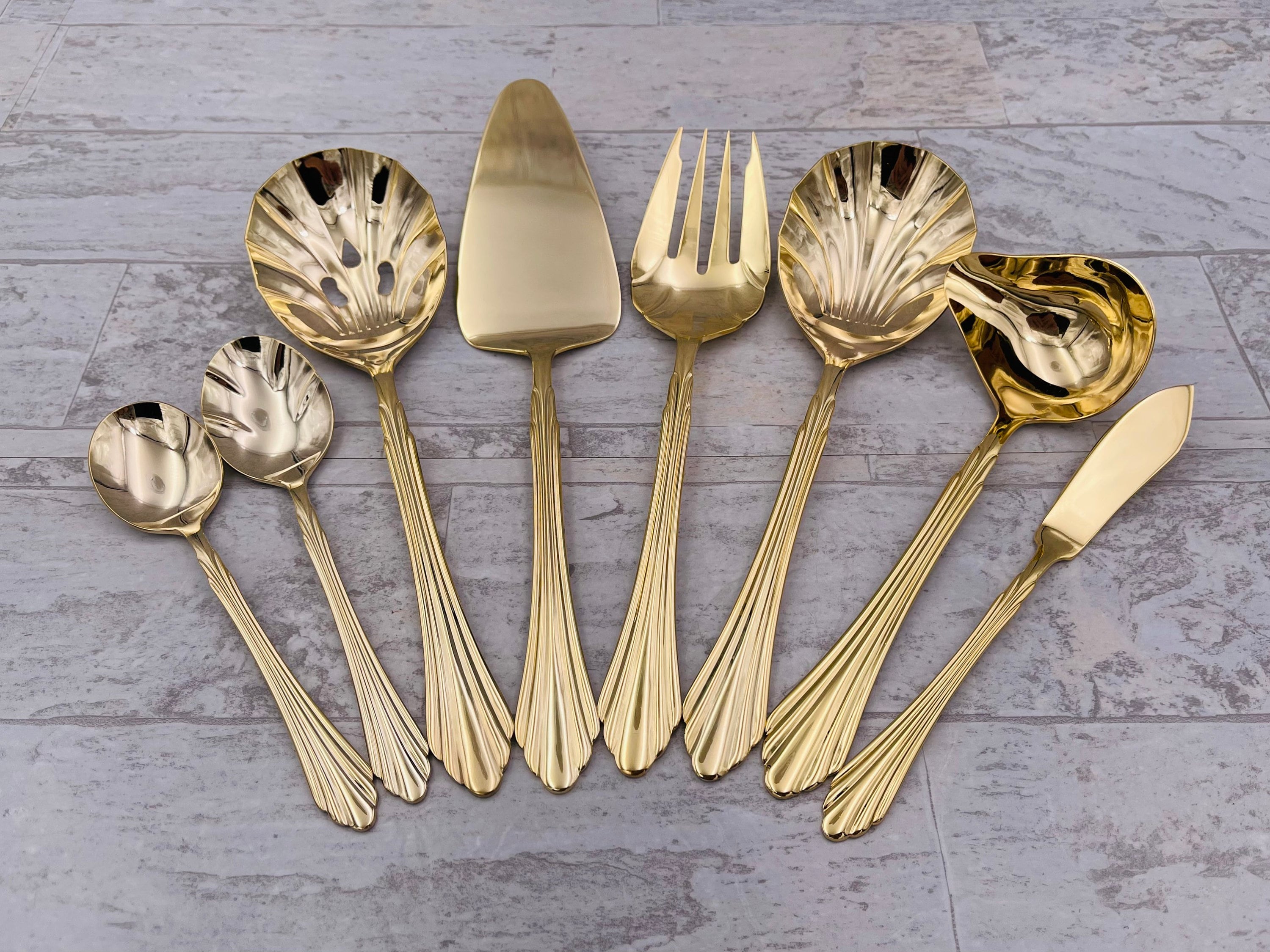 Vintage Farberware Gold Plated Flatware Service for 12 - 64 Pieces
