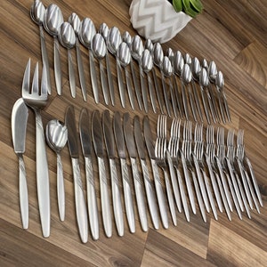 Vintage Flatware set, service for 8, silverware set, gift for her, rustic home decor