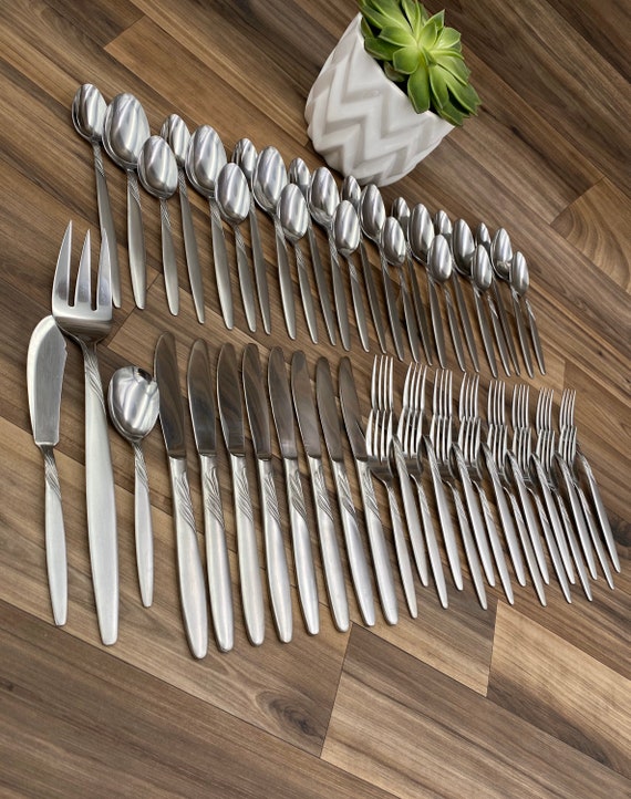Vintage Flatware set, service for 8, silverware set, gift for her, rustic home decor