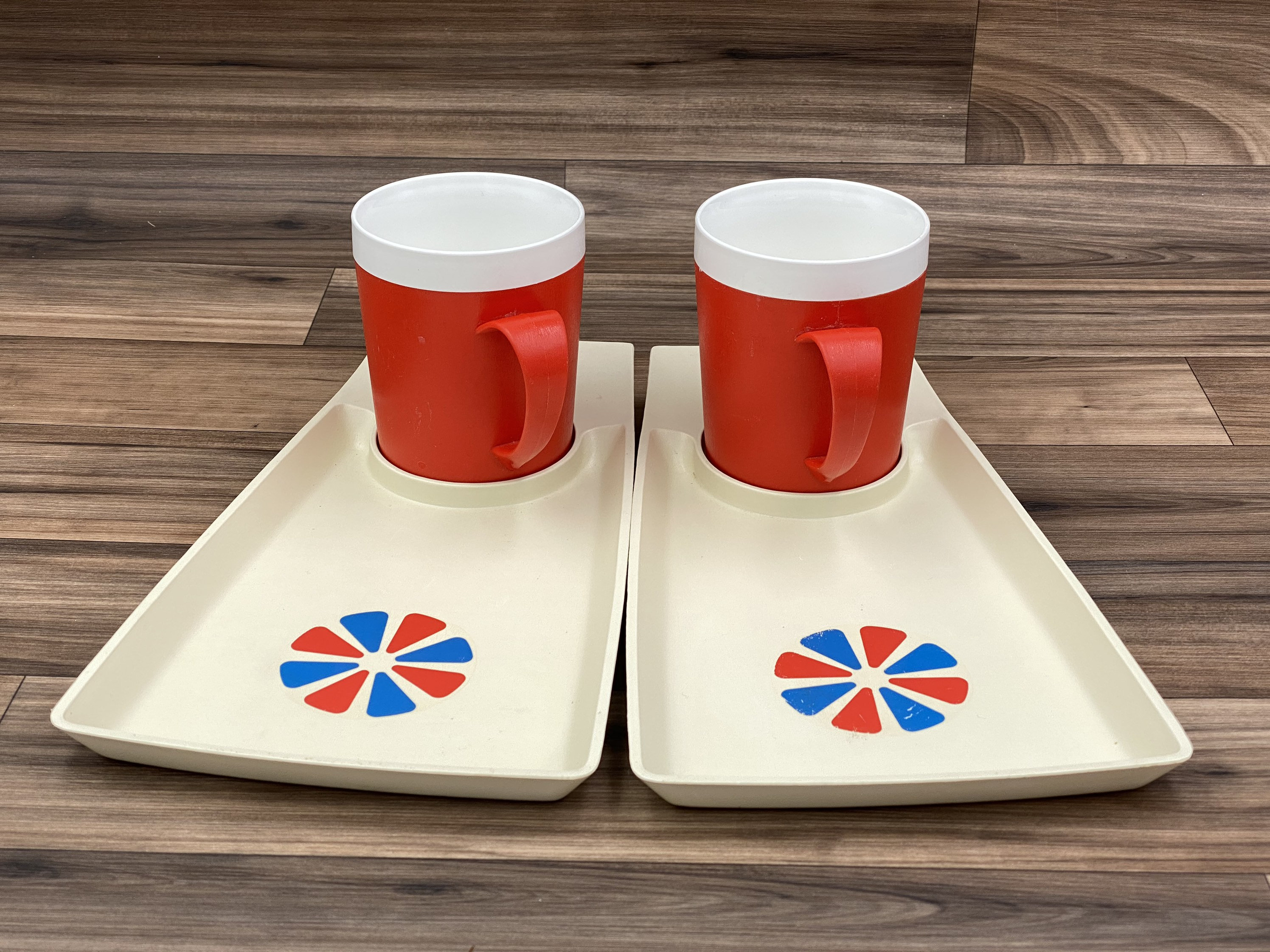 Vintage Picnic set, Plastic Plate and mug set, Picnic plates, Vintage