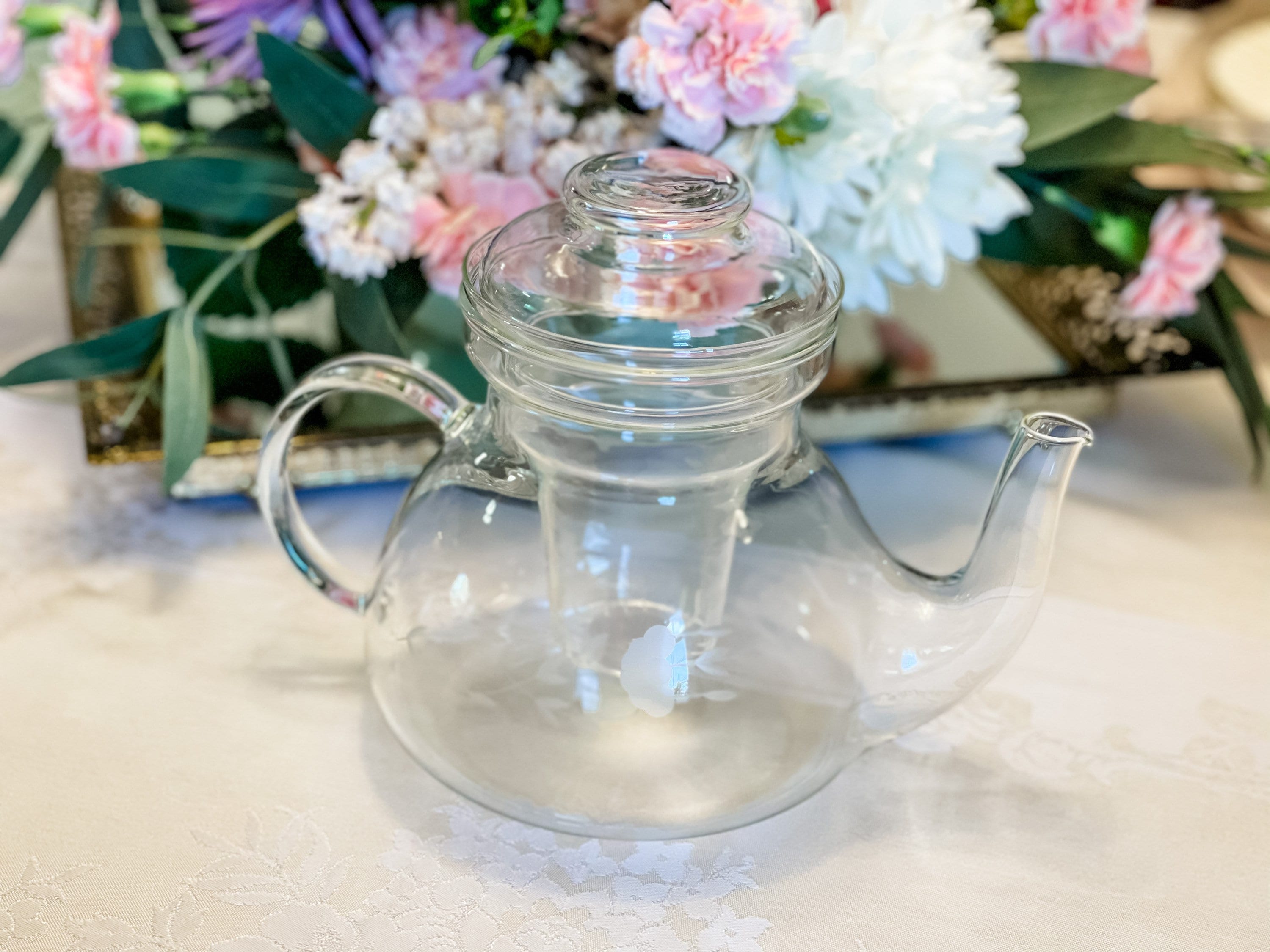 Vintage Princess House Teapot with infuser, Heritage Pattern