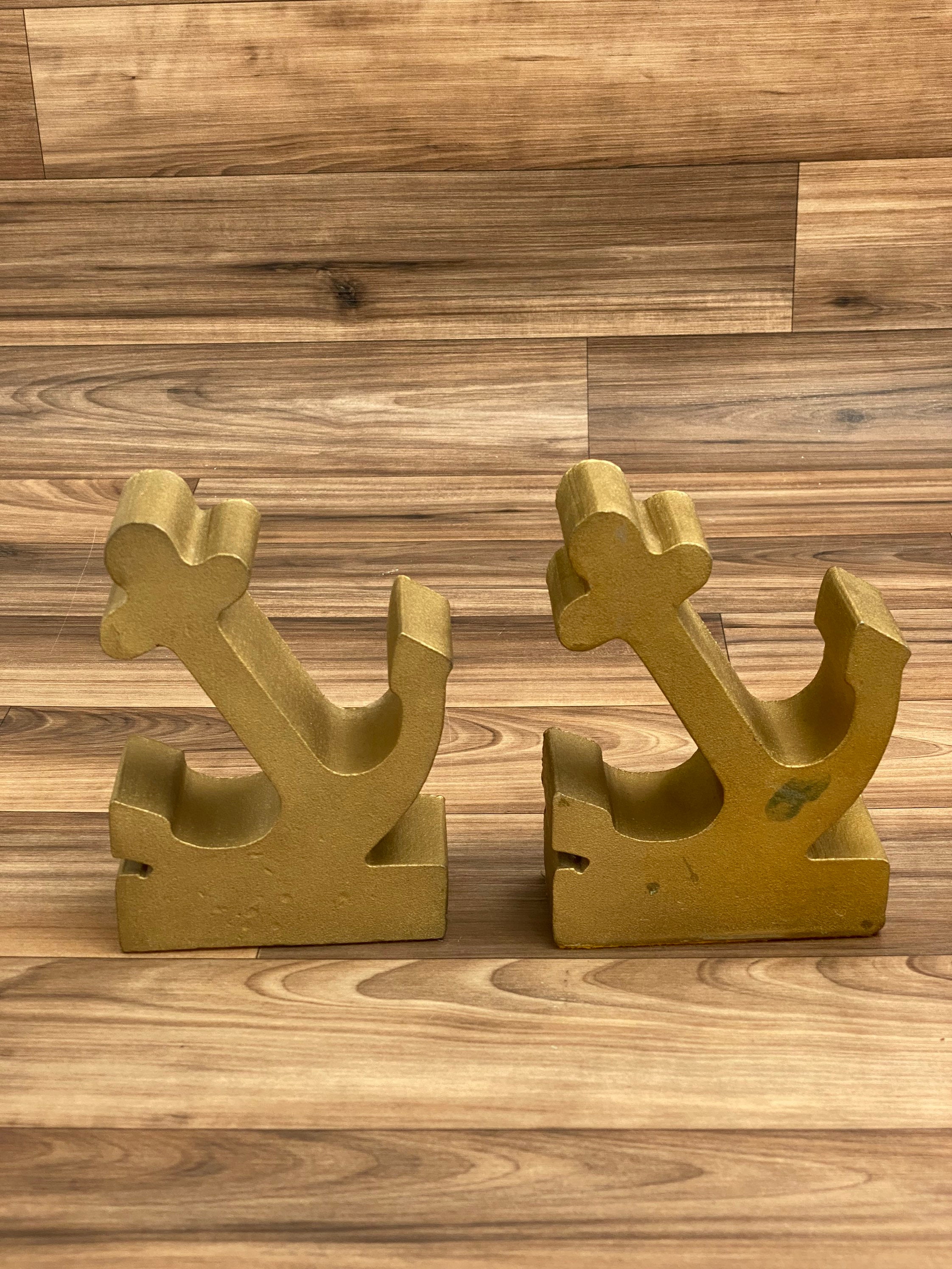 Vintage Anchor Bookends, Cast Iron Nautical Office decor, Man Cave, gift for him