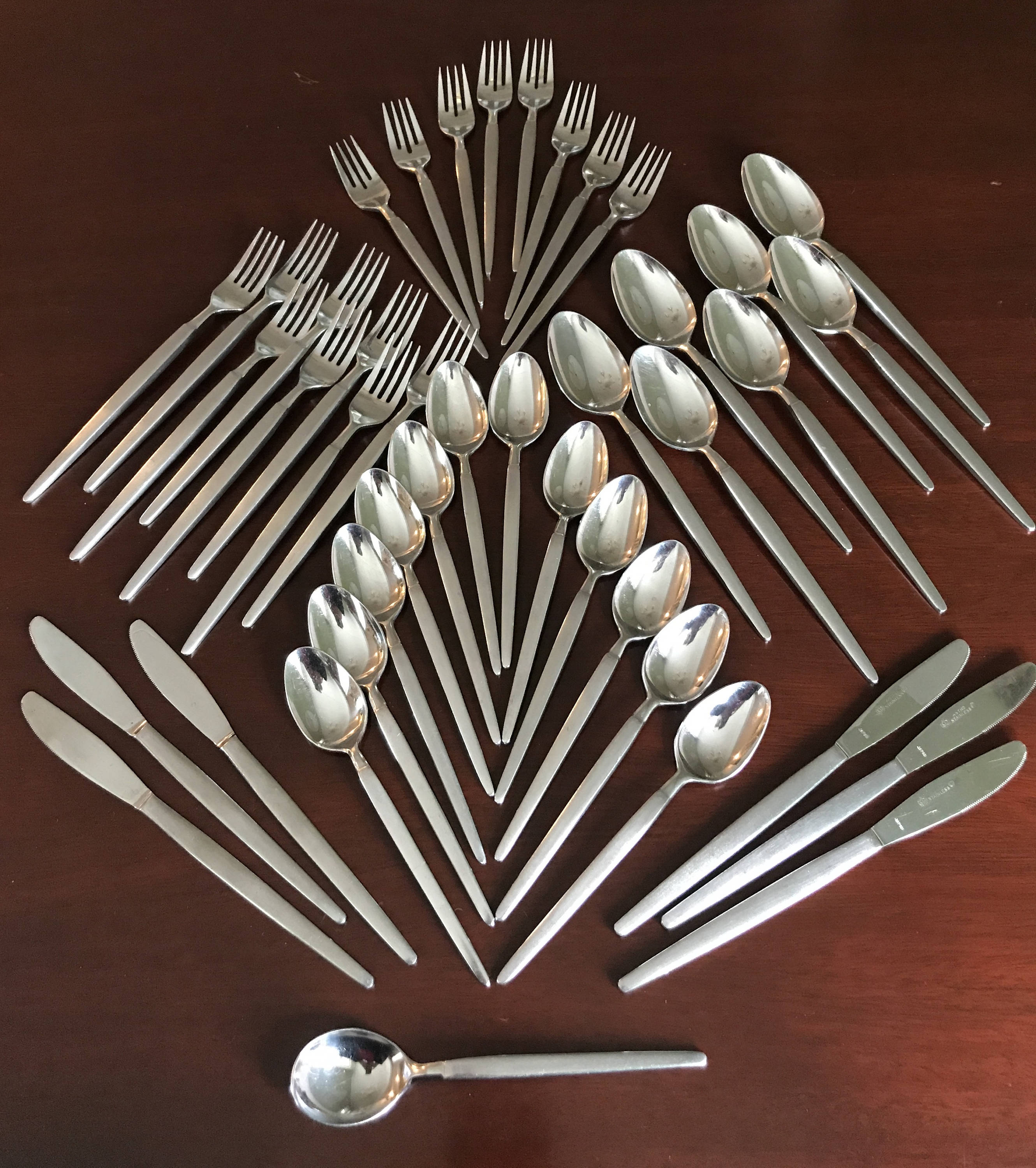 MidCentury Modern Astro Stainless Flatware by Stanley Roberts. Service