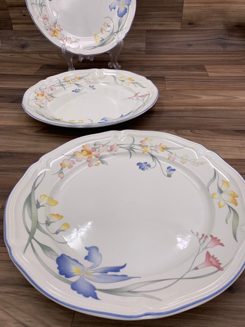 Vintage Bread and Butter Plates Villeroy and Boch Riviera set of 3