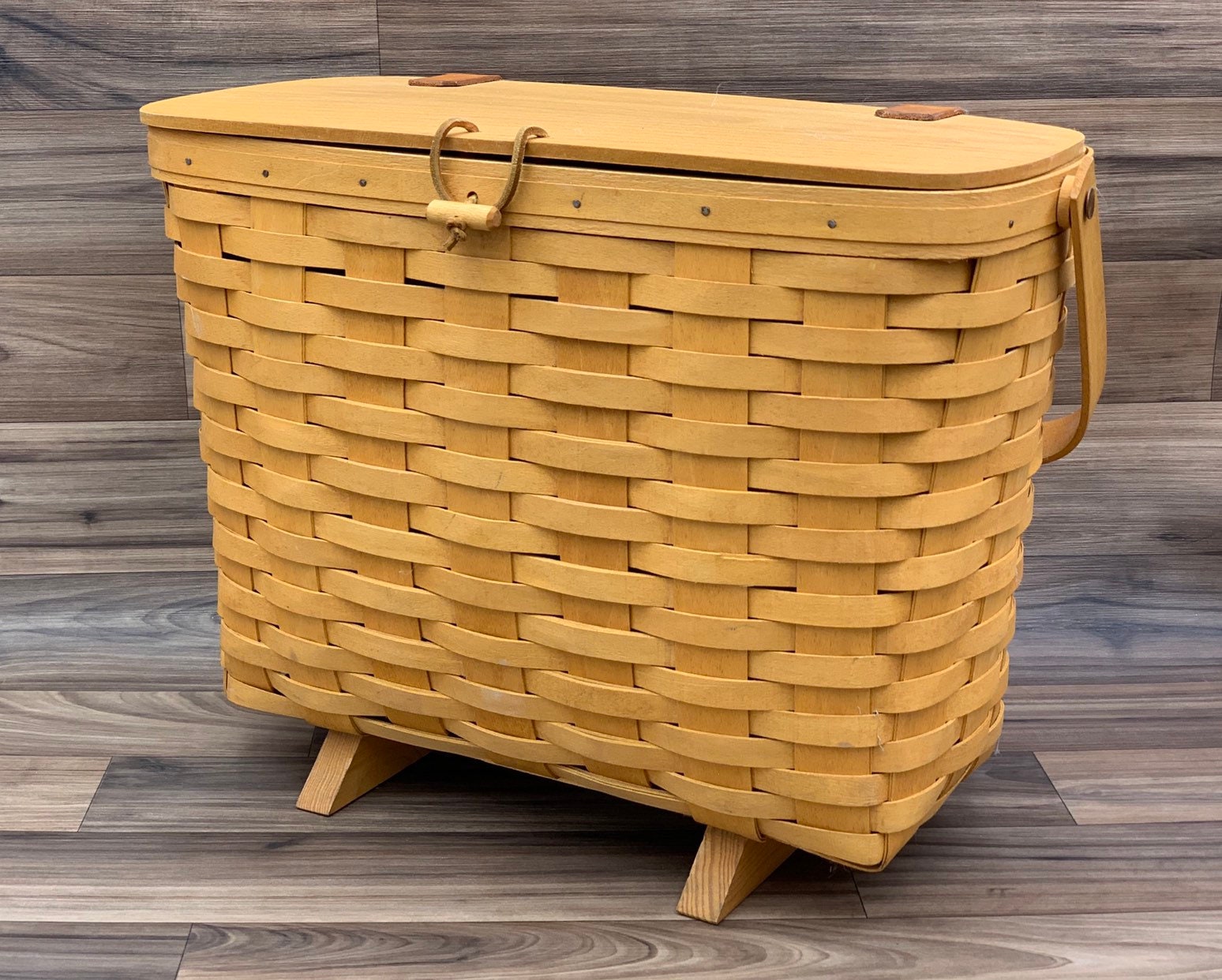 Vintage Longaberger Basket Rustic Home Decor, Magazine