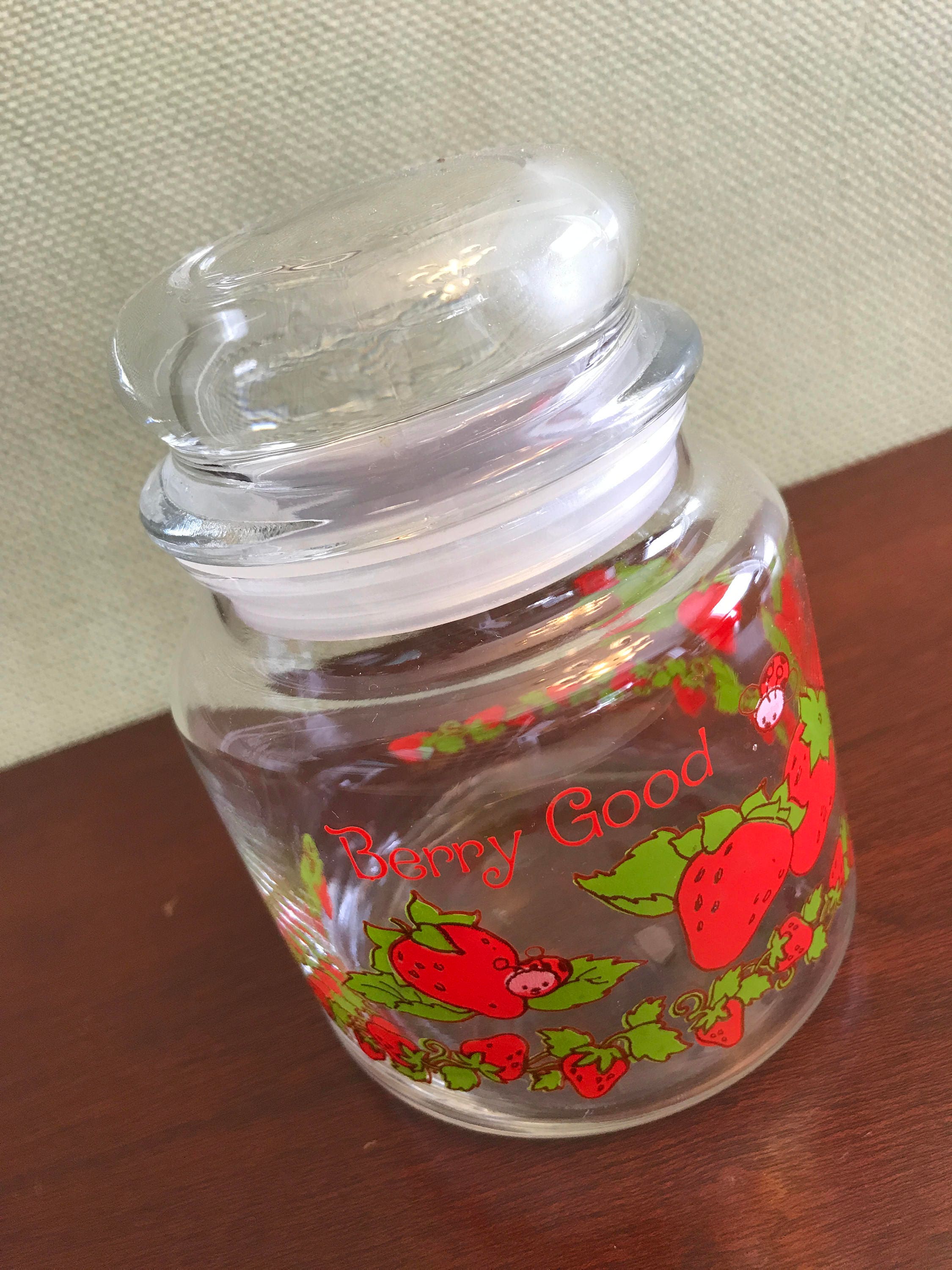 Strawberry Shortcake Glass Jar, Strawberry Shortcake Collectible