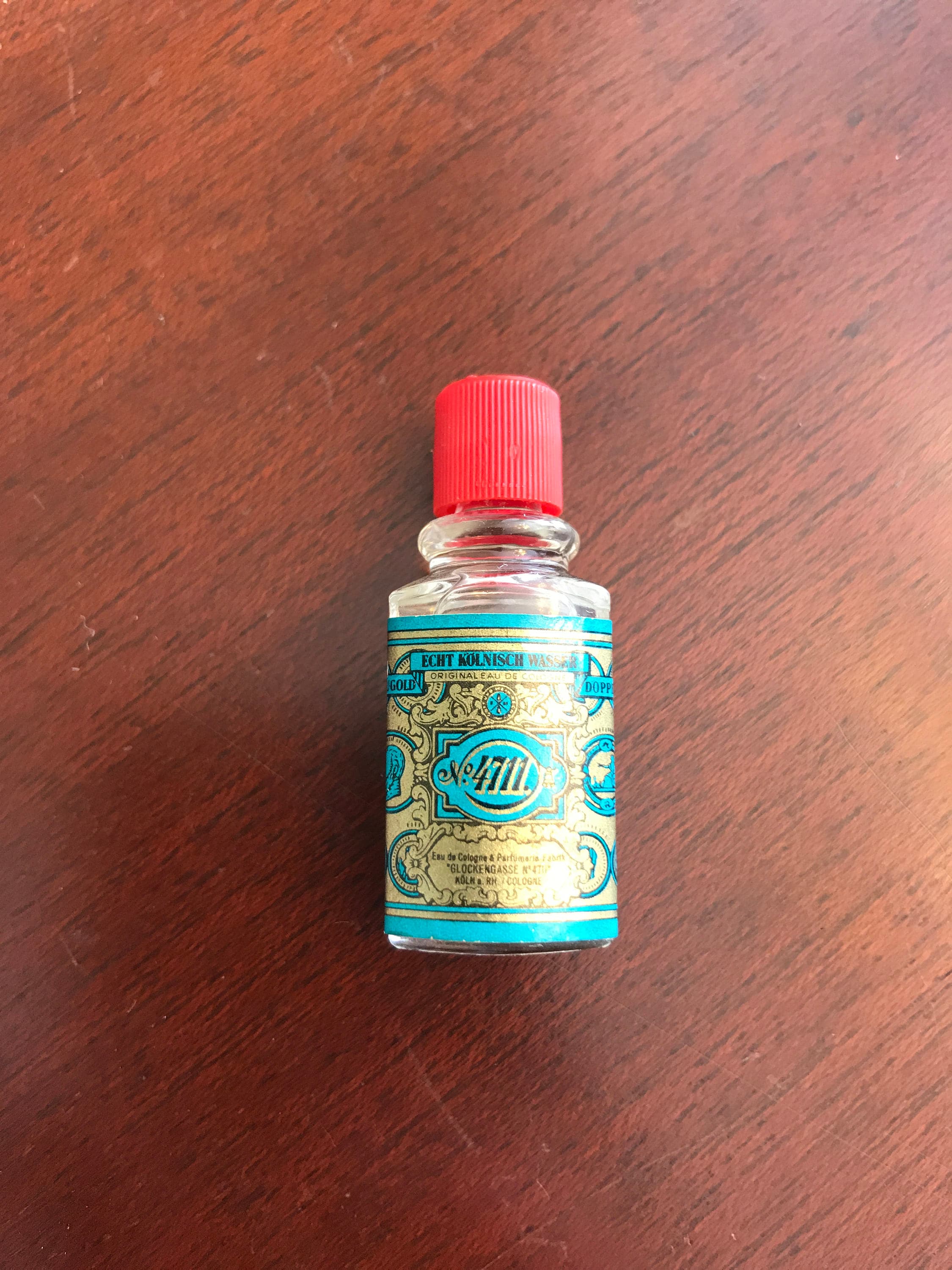 Vintage miniature perfume bottle, 4711 Eau De Cologne, Germany Number