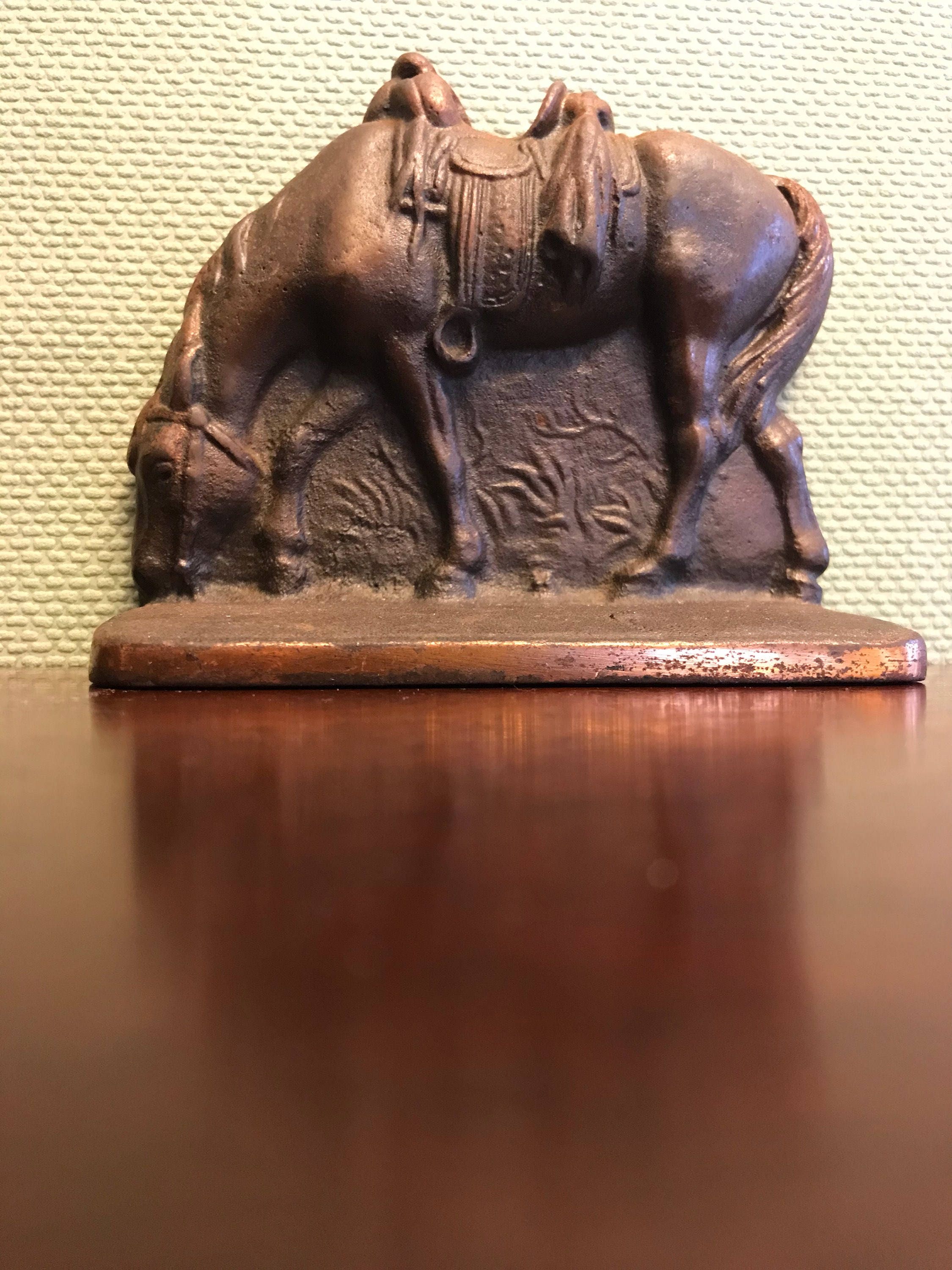 antique saddle horse bookends antique saddle horse bookends