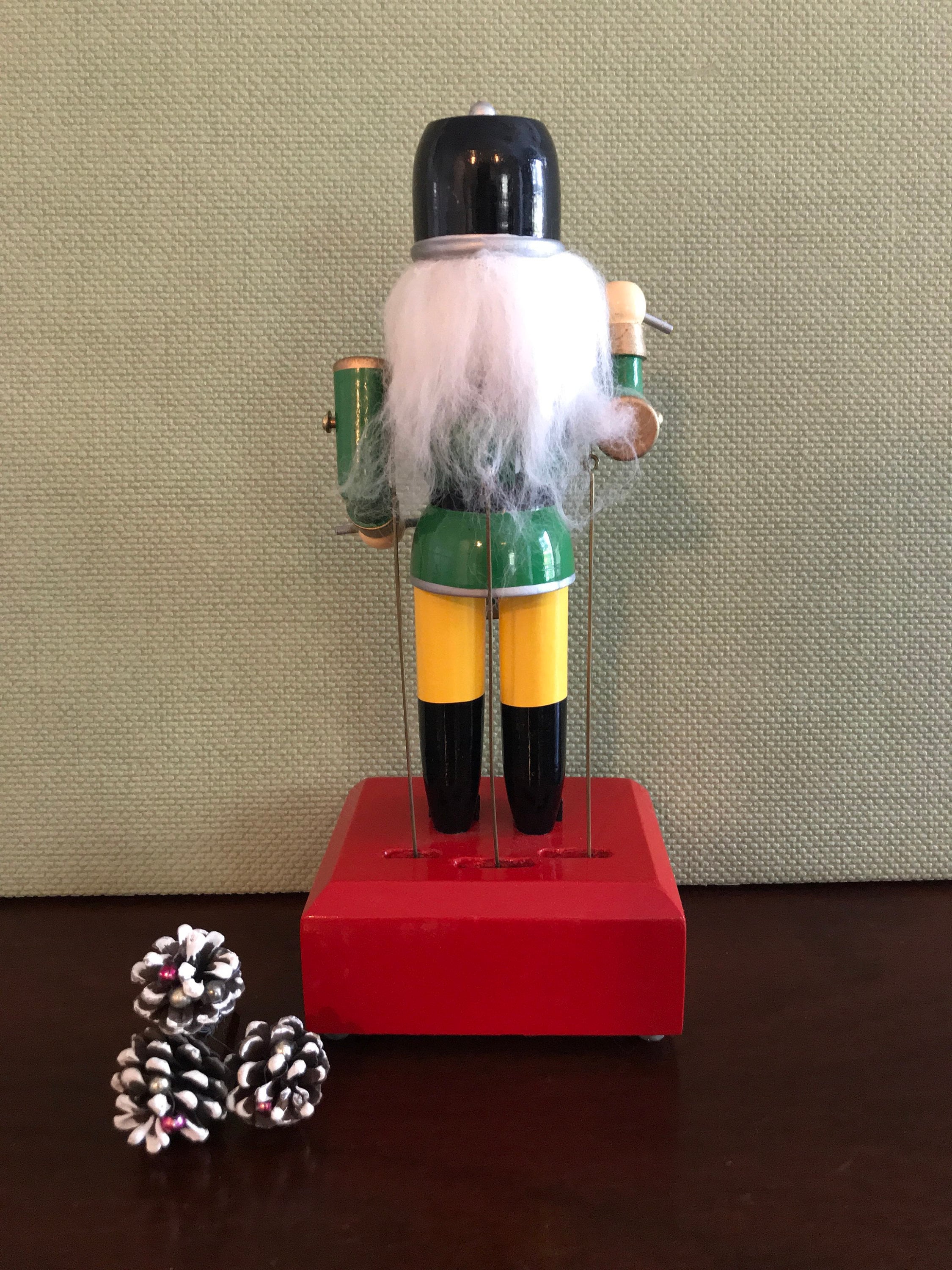 Vintage Musical Toy soldier with Drum Nutcracker with movement