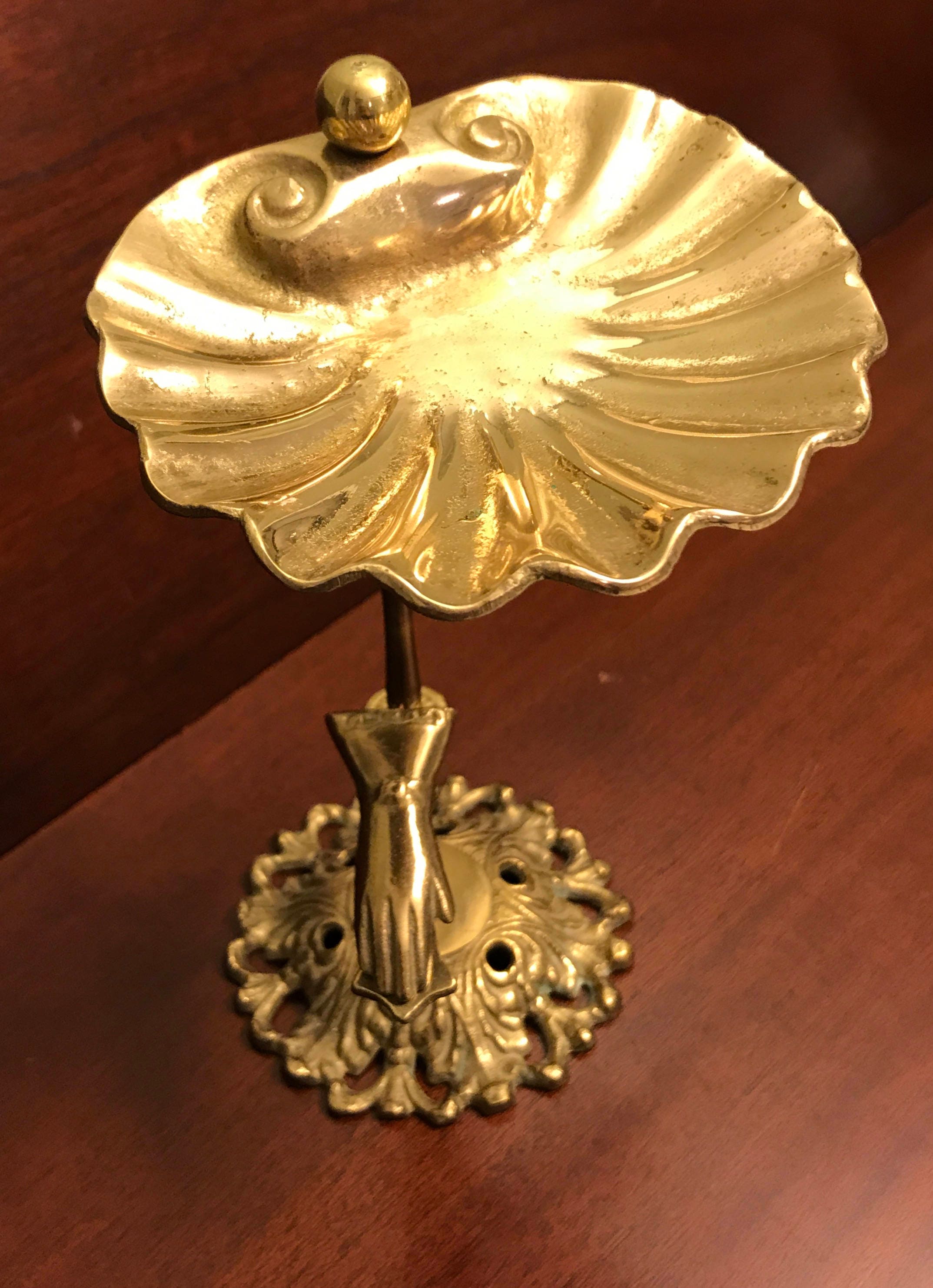 Victorian Brass Guest towel soap Holder, vintage victorian ...
