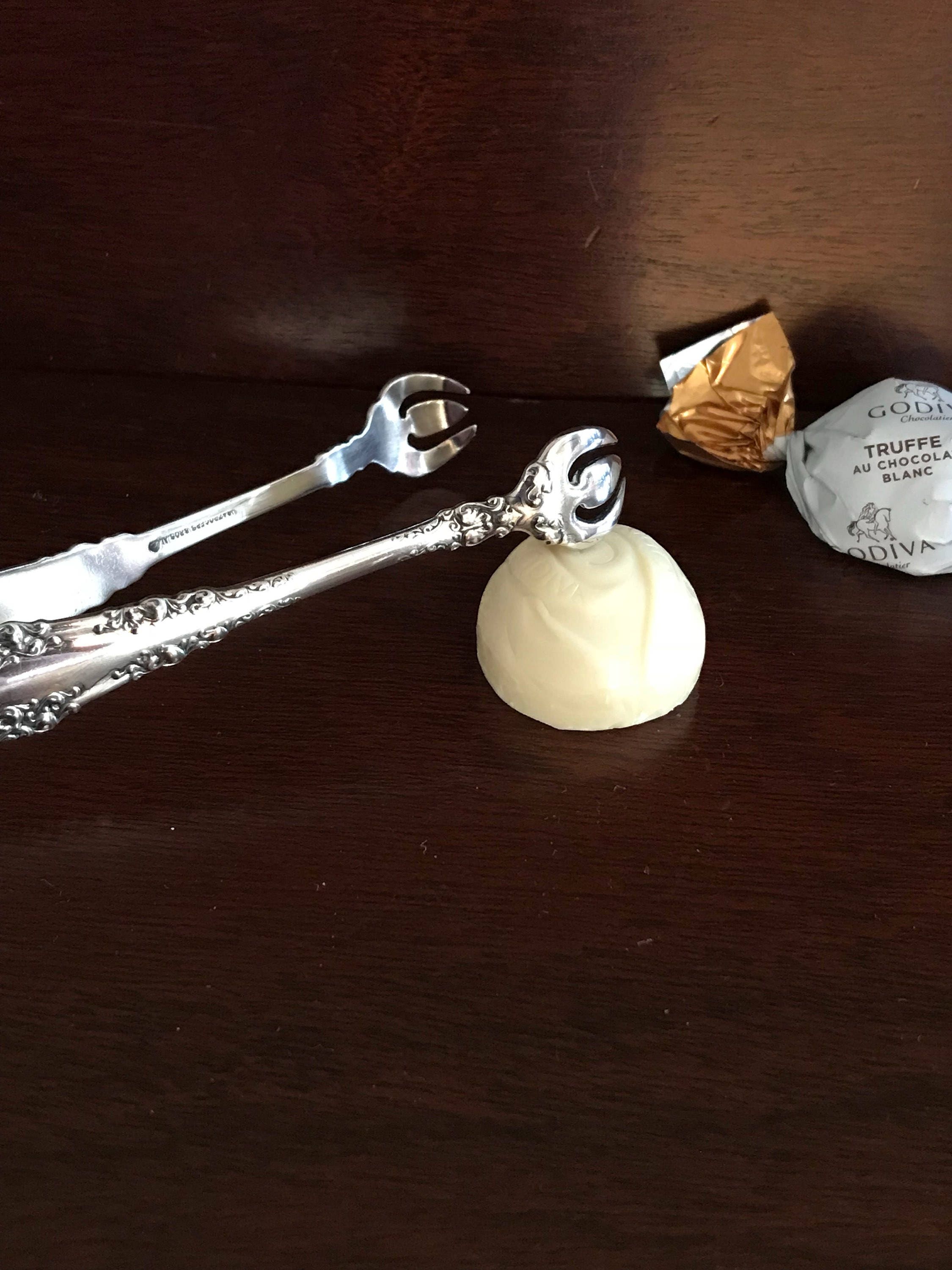 Antique Silver Sugar Tongs, C 1897, Rogers Bros Berkshire Sugar Tongs