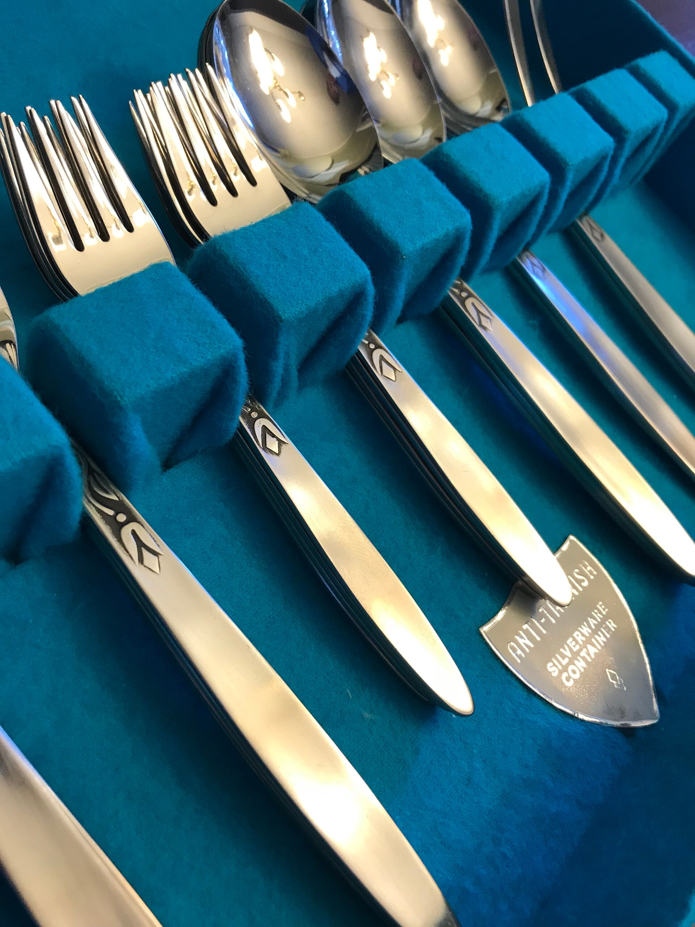 Amefa Tulip Time Stainless Steel Flatware - Satin Handle Holland (Used, Great Condition)