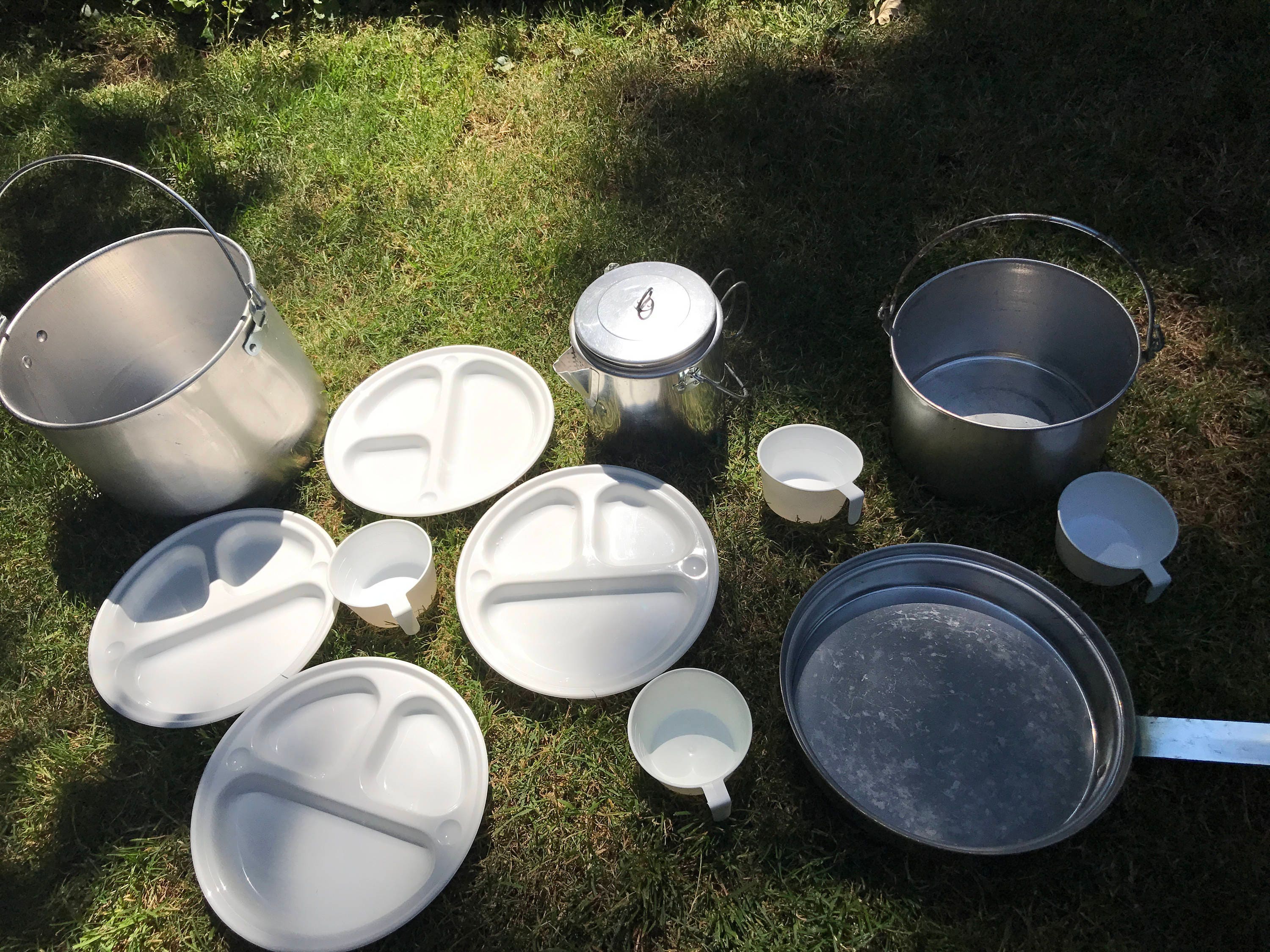 Vintage Aluminum Nesting Camping Cookware 1950s