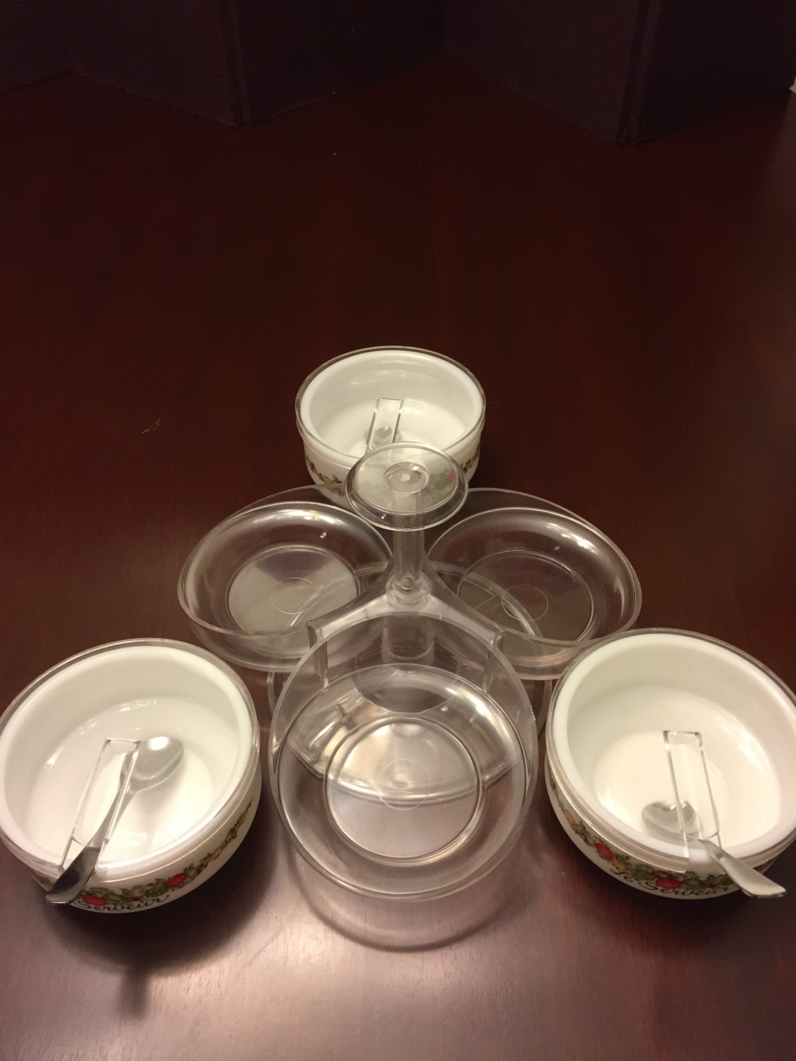 Condiment Server Gemco Le Serveur Spice of Life pattern With Stainless