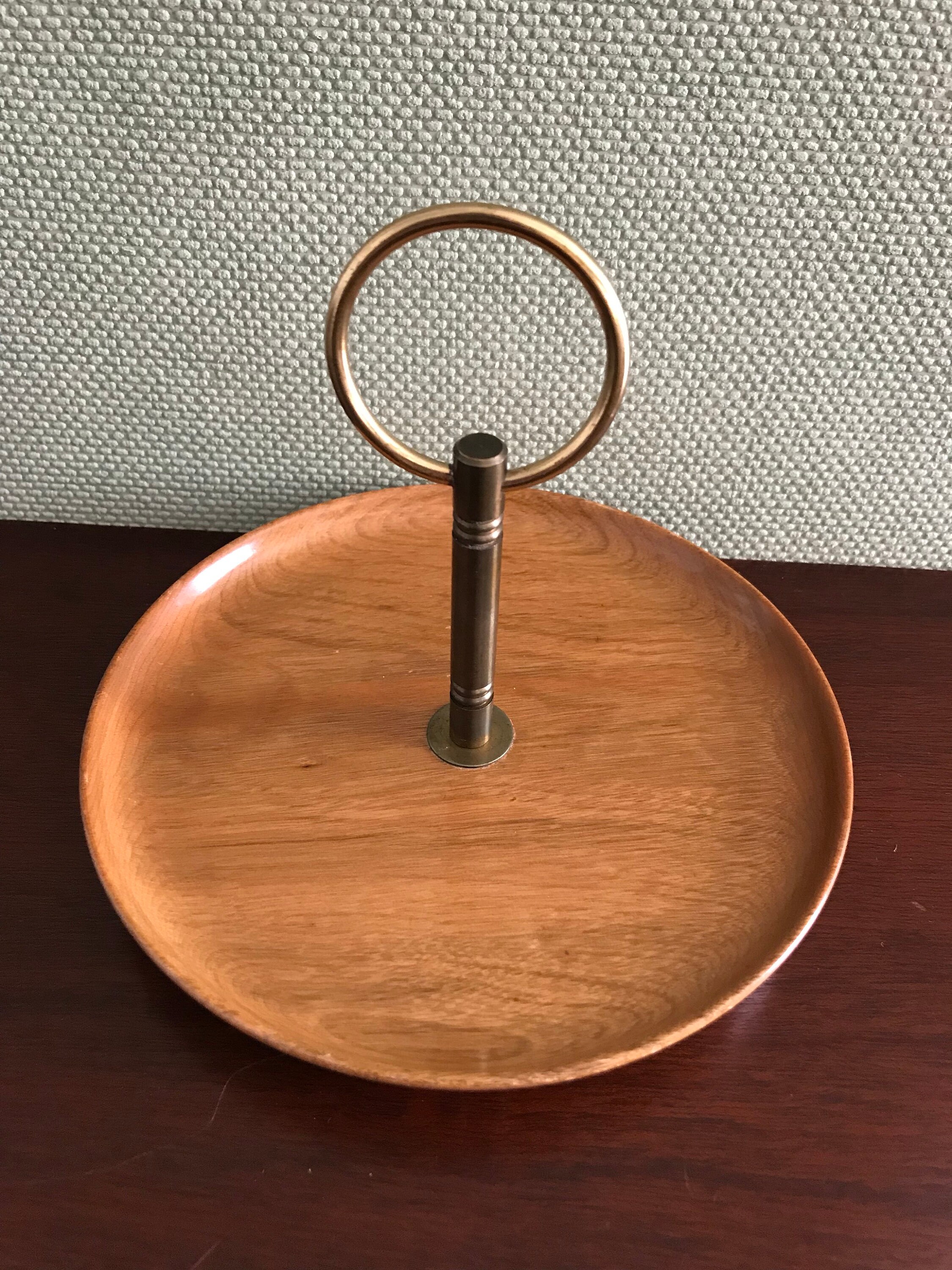 Vintage Myrtlewood tidbit Serving Tray, Myrtle wood serving tray with