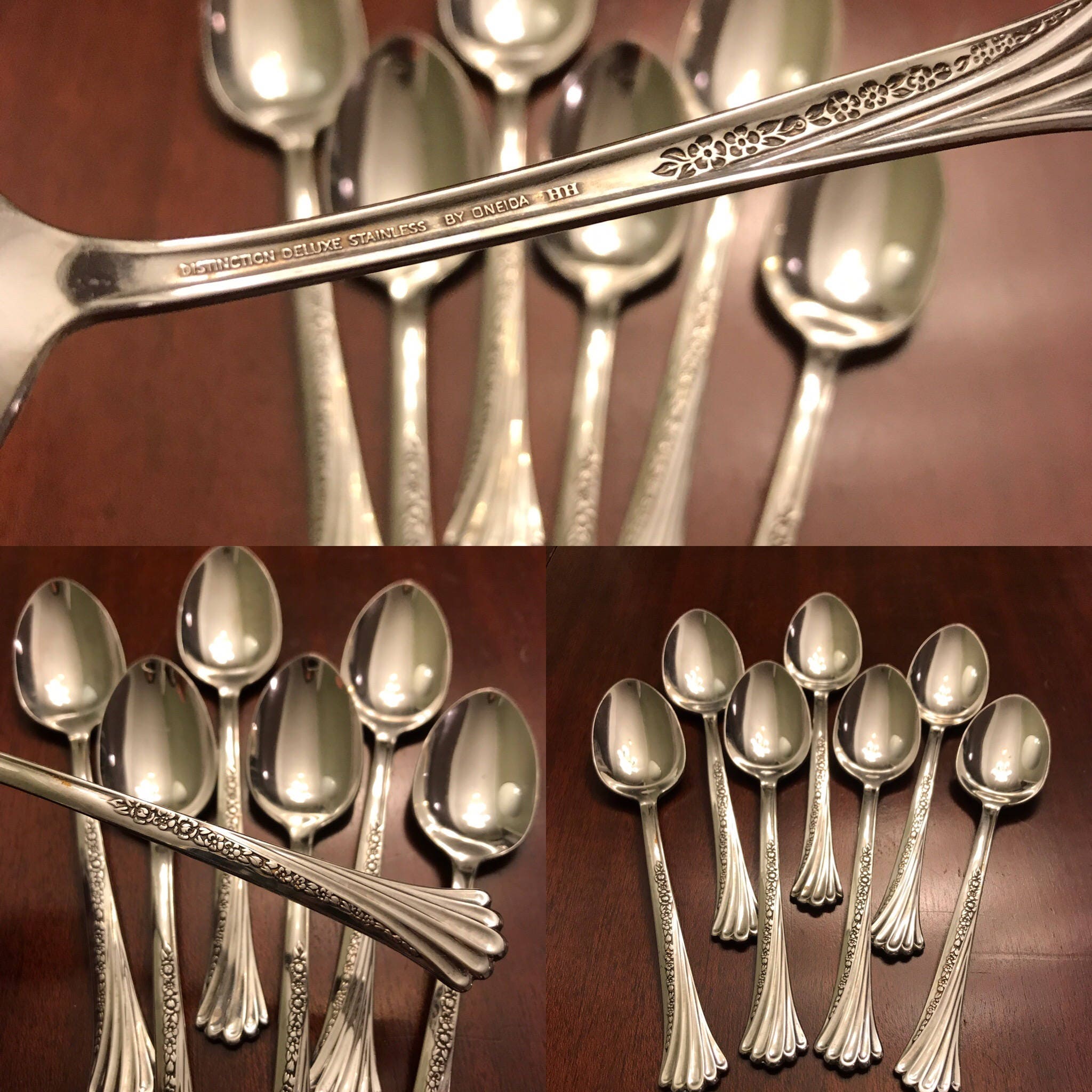 thumbnail image 2 of Oneida Community Spring Rose Stainless Steel Flatware – Glossy Finish, Choose Your Pieces – Used, Free Shipping 2 of 6