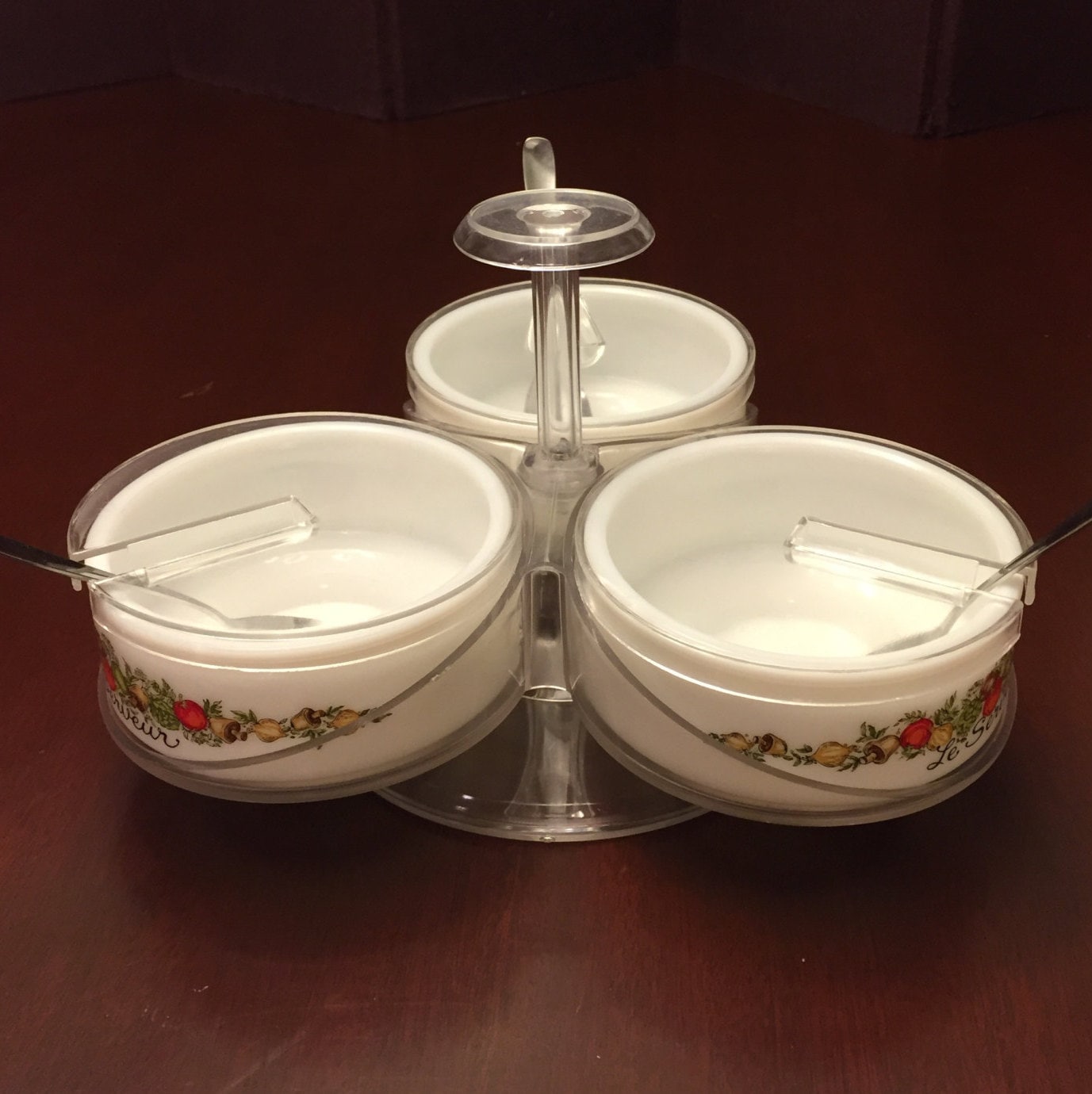 Condiment Server Gemco Le Serveur Spice of Life pattern With Stainless