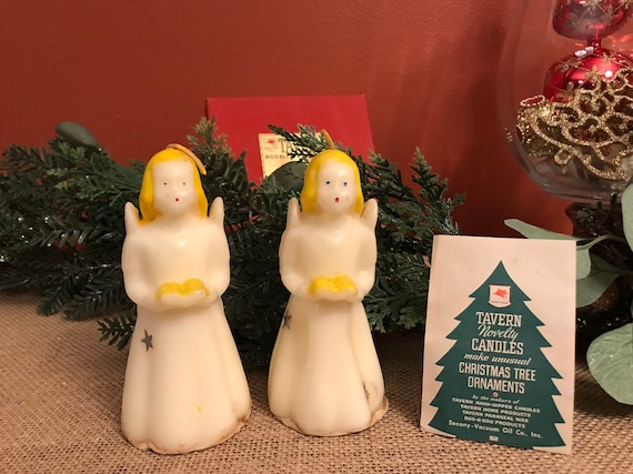 Vintage Angel Candles Tavern Gurley 1940s Collectible Etsy