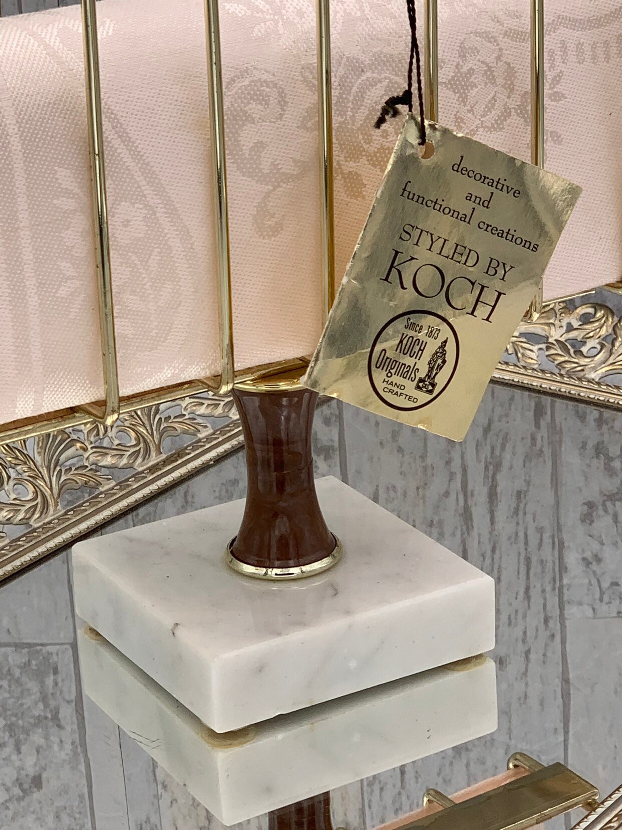 Vintage Guest Towel Holder Freestanding Towel Holder With Marble Base vintage-guest-towel-holder-freestanding-towel-holder-with-marble-base