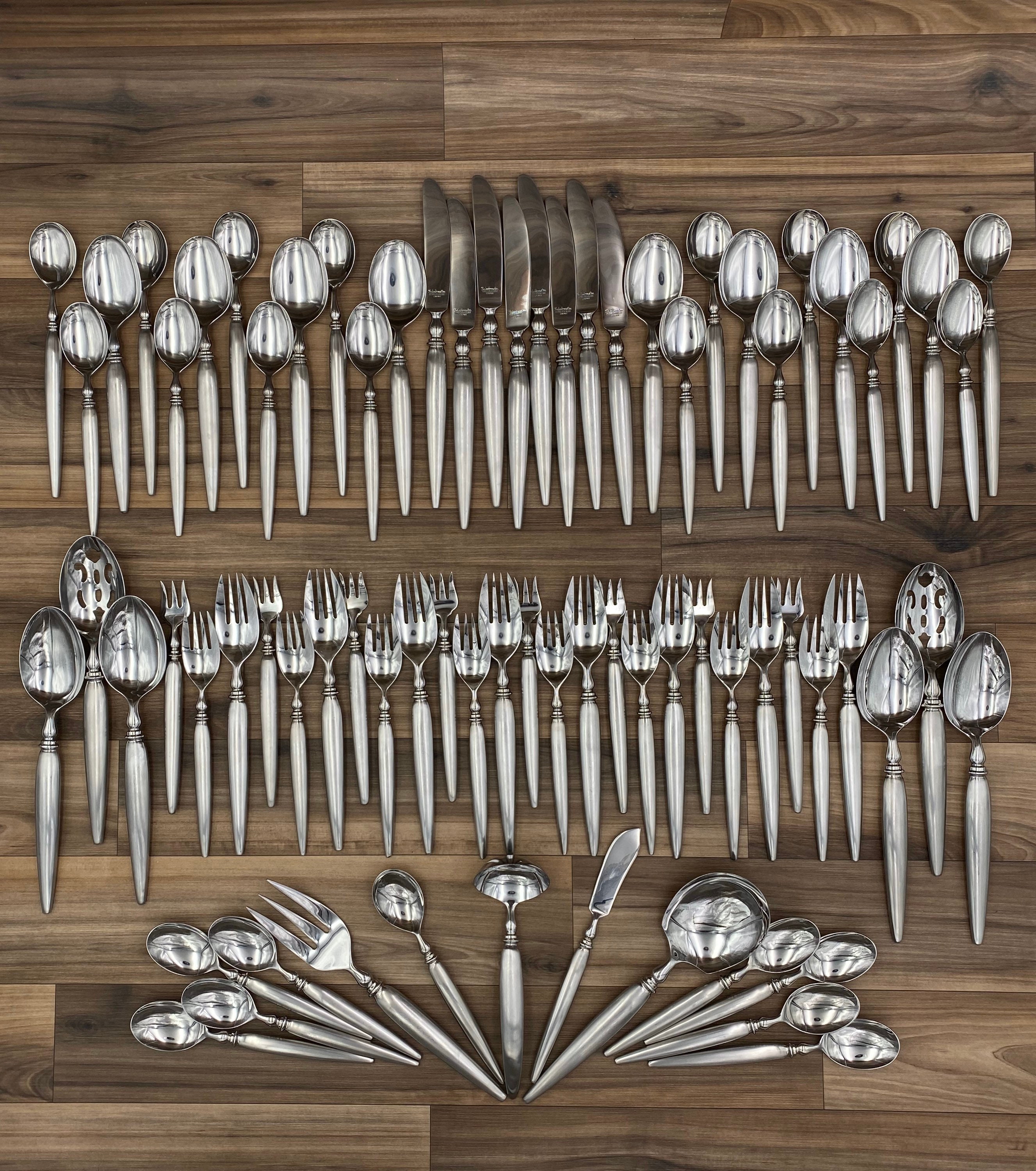 RARE Flatware Set, Vintage SaladMaster Ellise complete service for 8