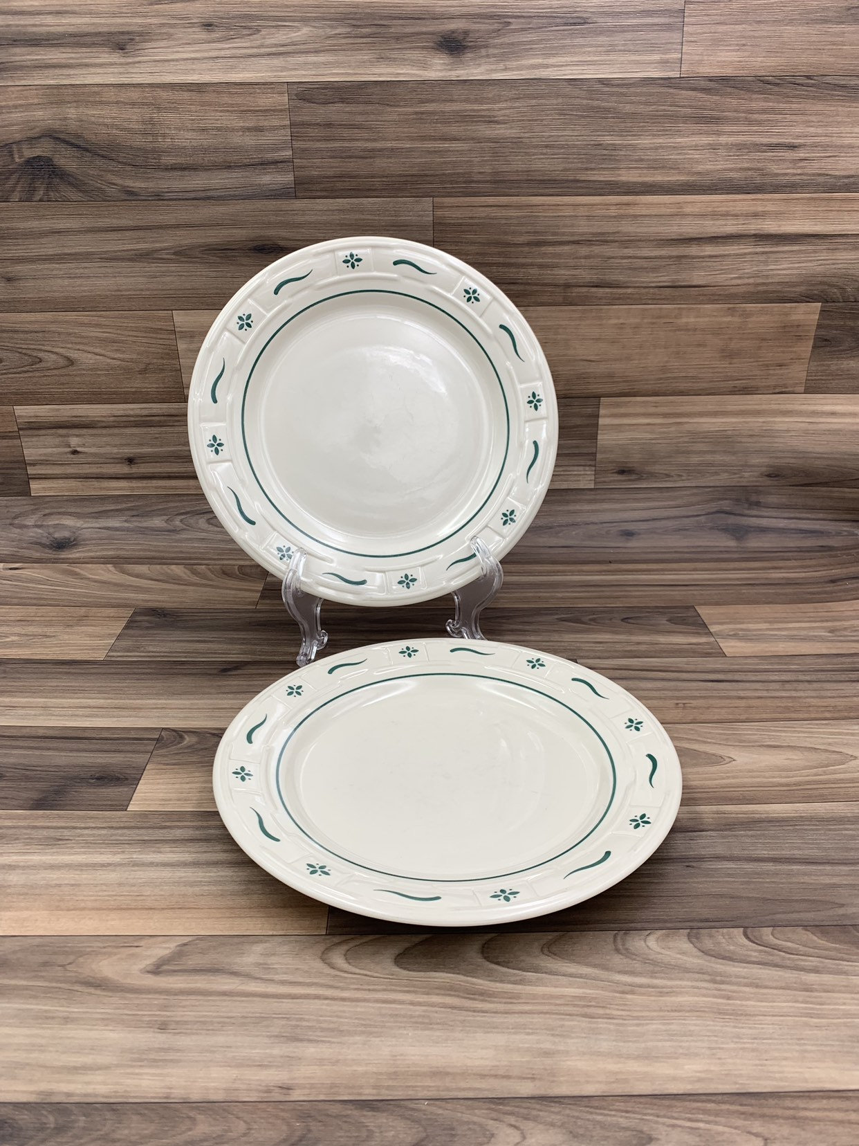 Vintage Longaberger Pottery Dinner Plates Woven traditions Heritage