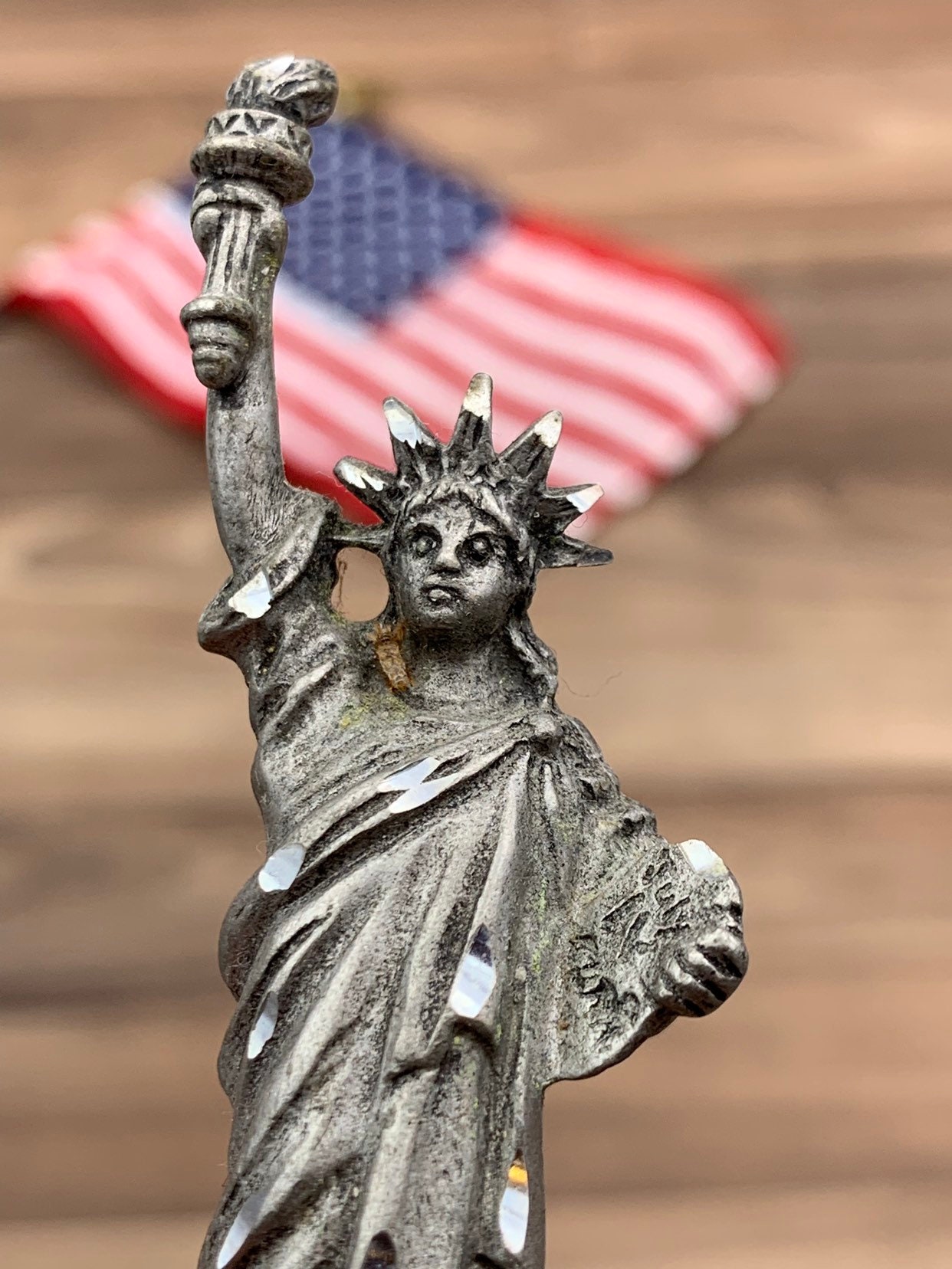 Statue of Liberty Pewter figurine, Lady Liberty Miniature, Statue of