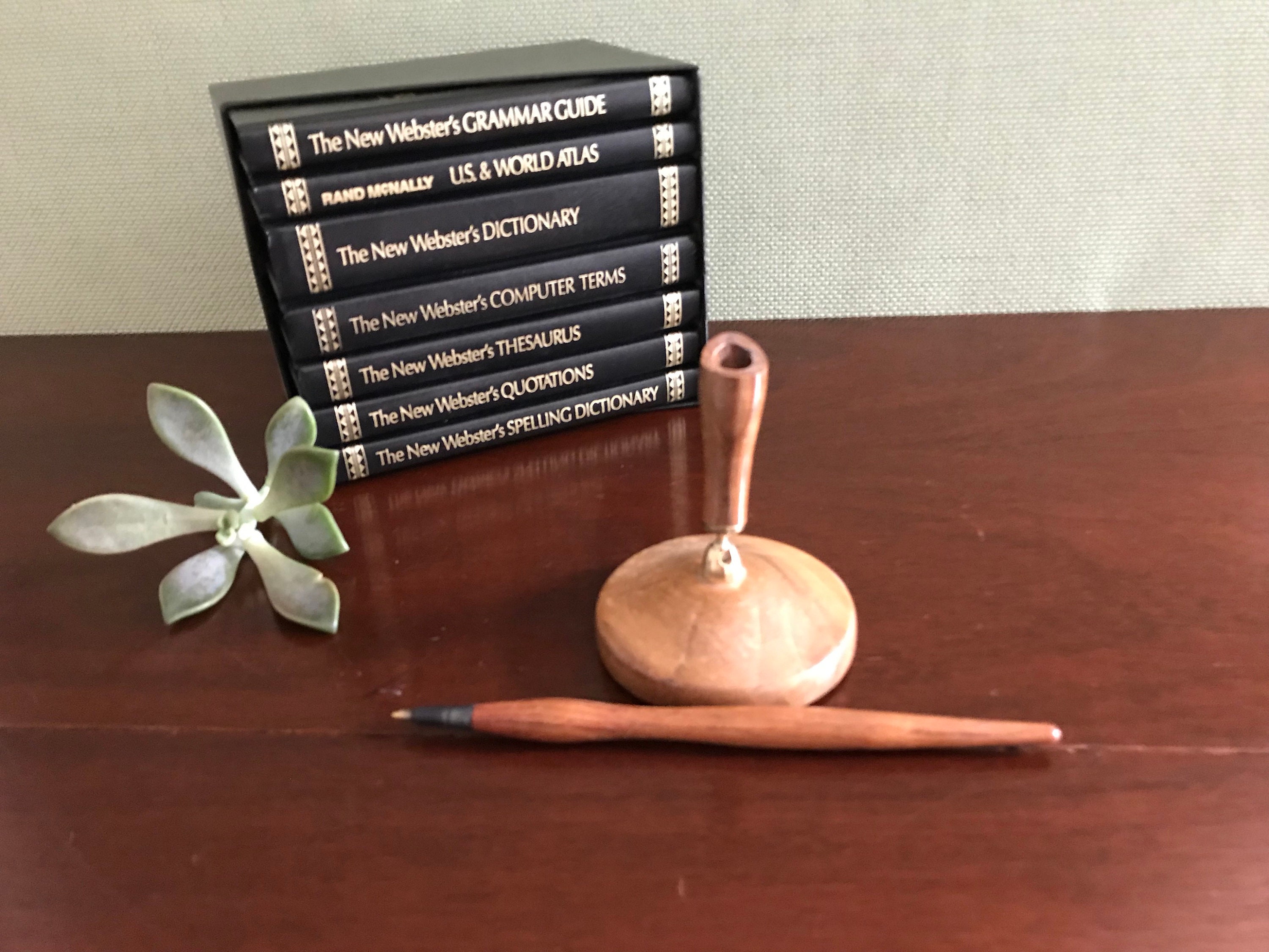 Vintage Desk Pen Holder, Hand crafted from exotic wood, Handmade wood