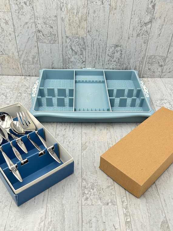 【ONEIDA】バトラートレー / ギャラリートレー 59cm 大判 Vintage Oneida Lasting Rose Flatware Set: 55-piece Service for 8
