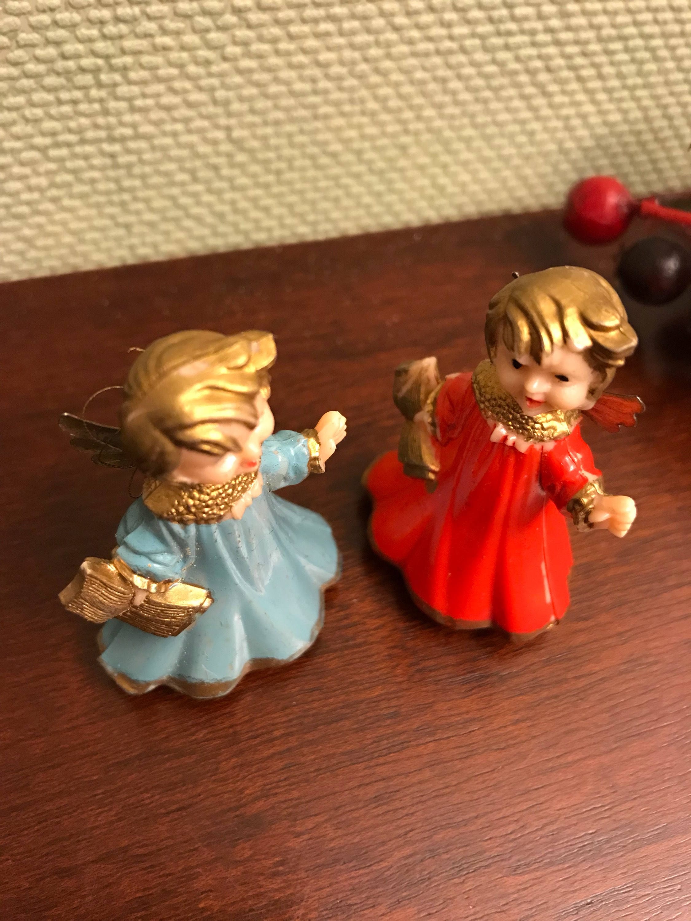 Vintage Christmas Angels, set of two Mid century Angels, Christmas