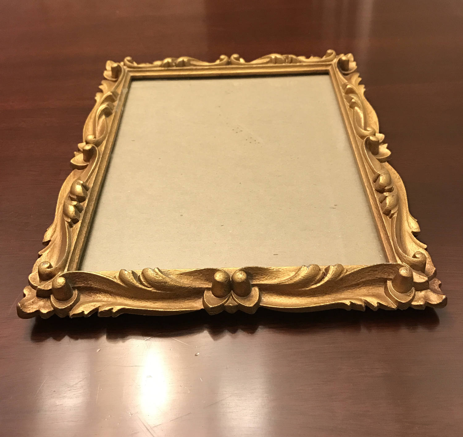Gold Photo Frame, Molded Frame for 8 x 10 picture, Hollywood Regency