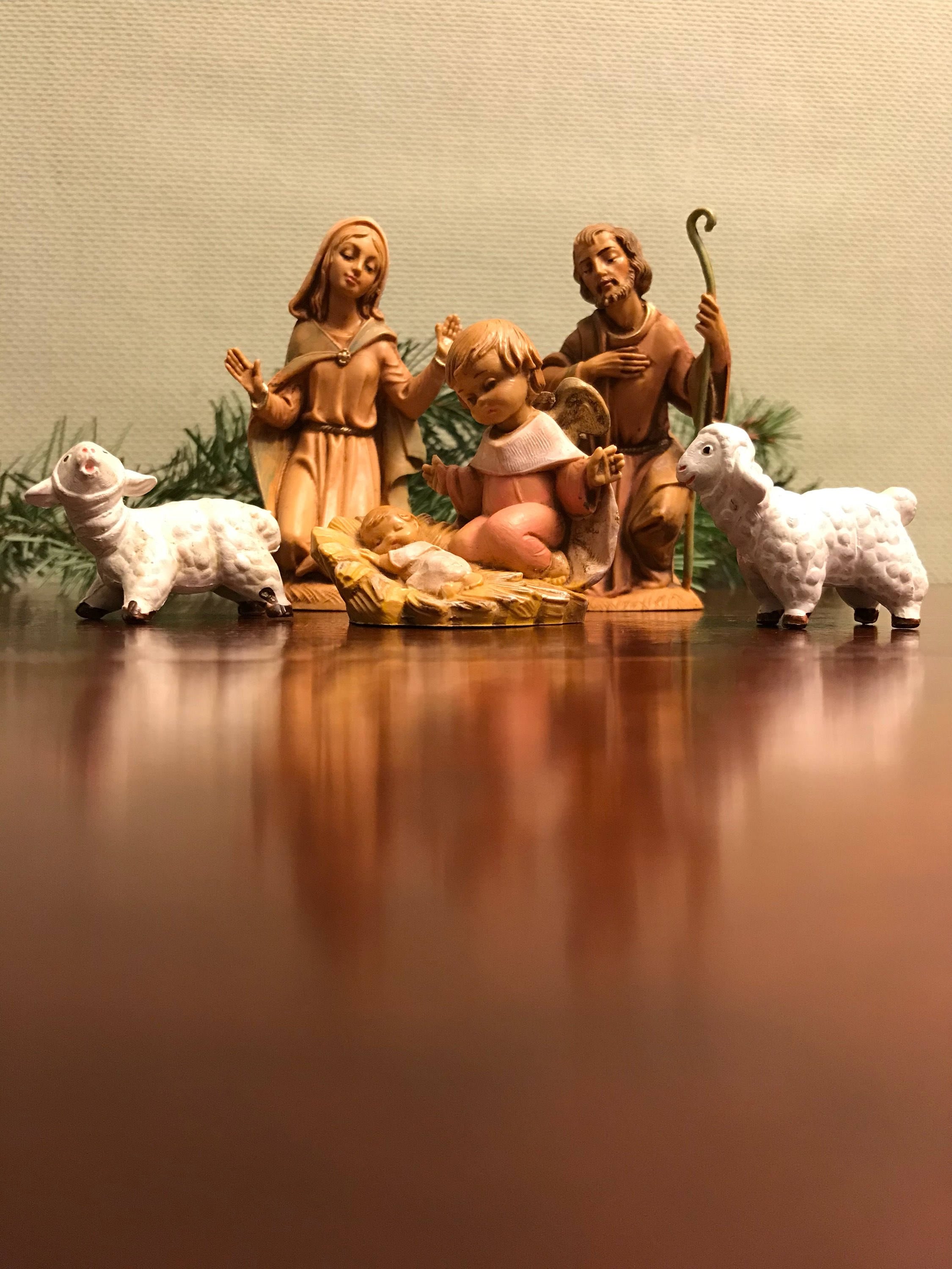 Vintage Fontanini Nativity Set, Holy Family Fontanini, Blown Plastic