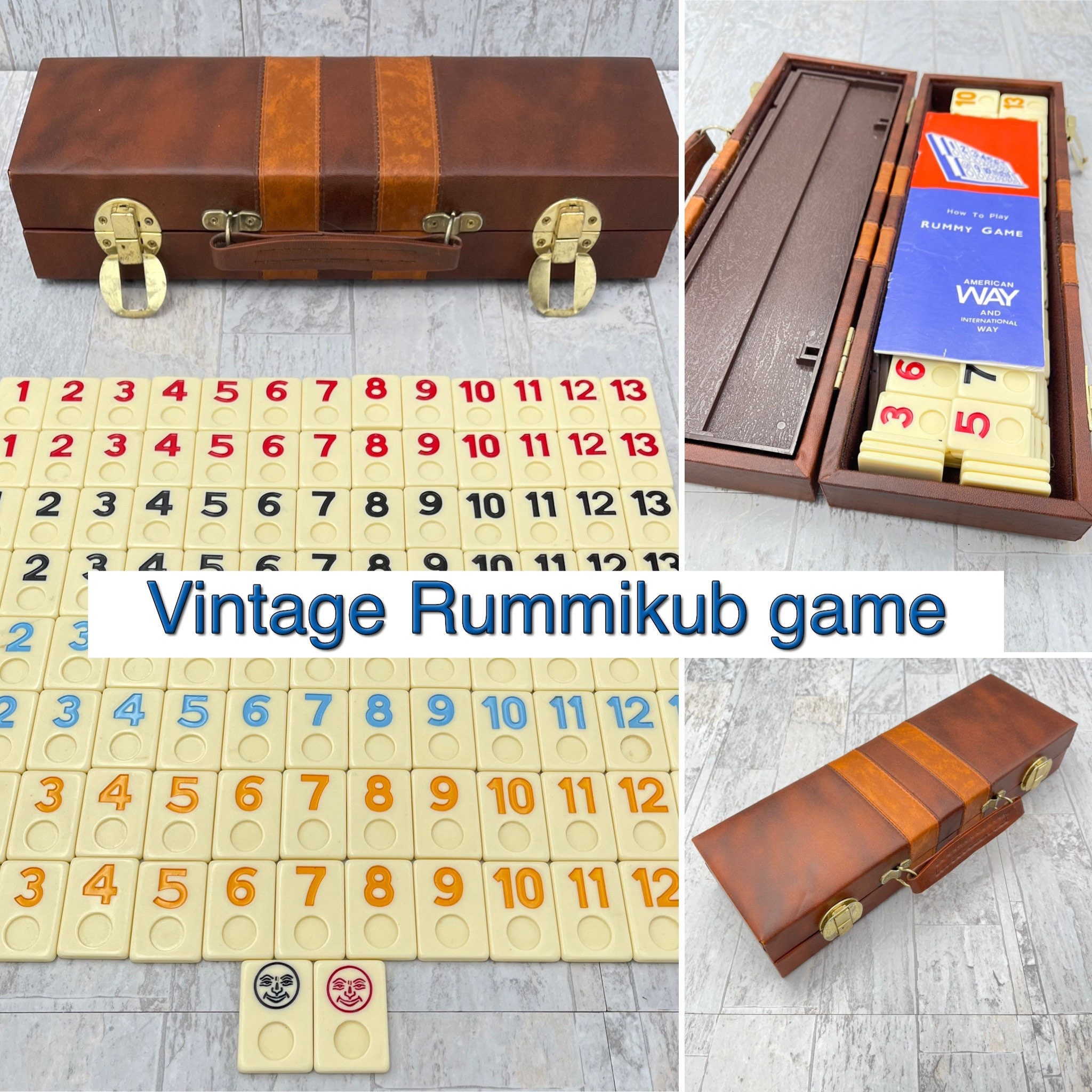 Rummy ou Rummikub - jeu en bois - coffret bois - Jeu de stratégie