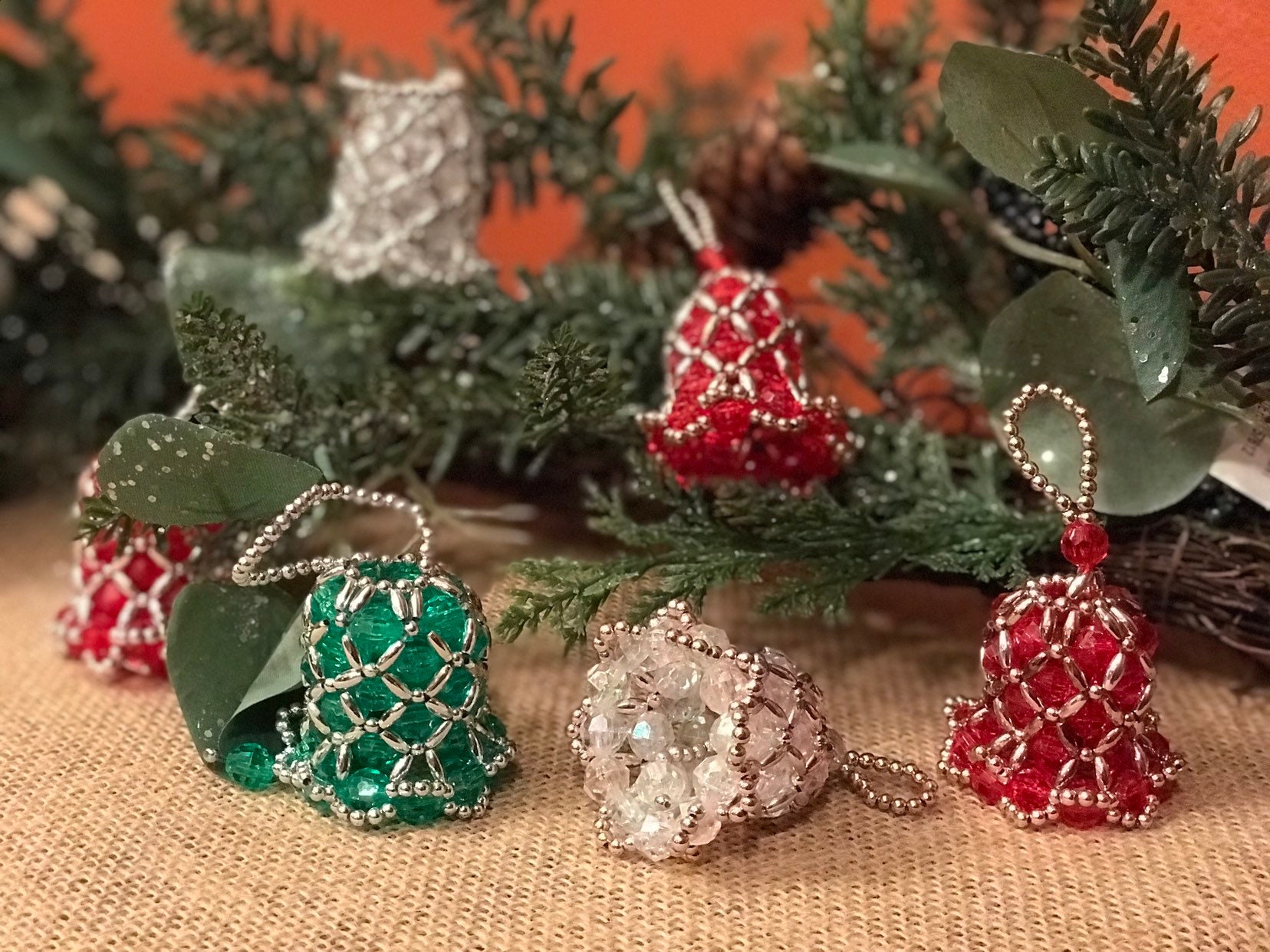 Beaded best sale bell ornament