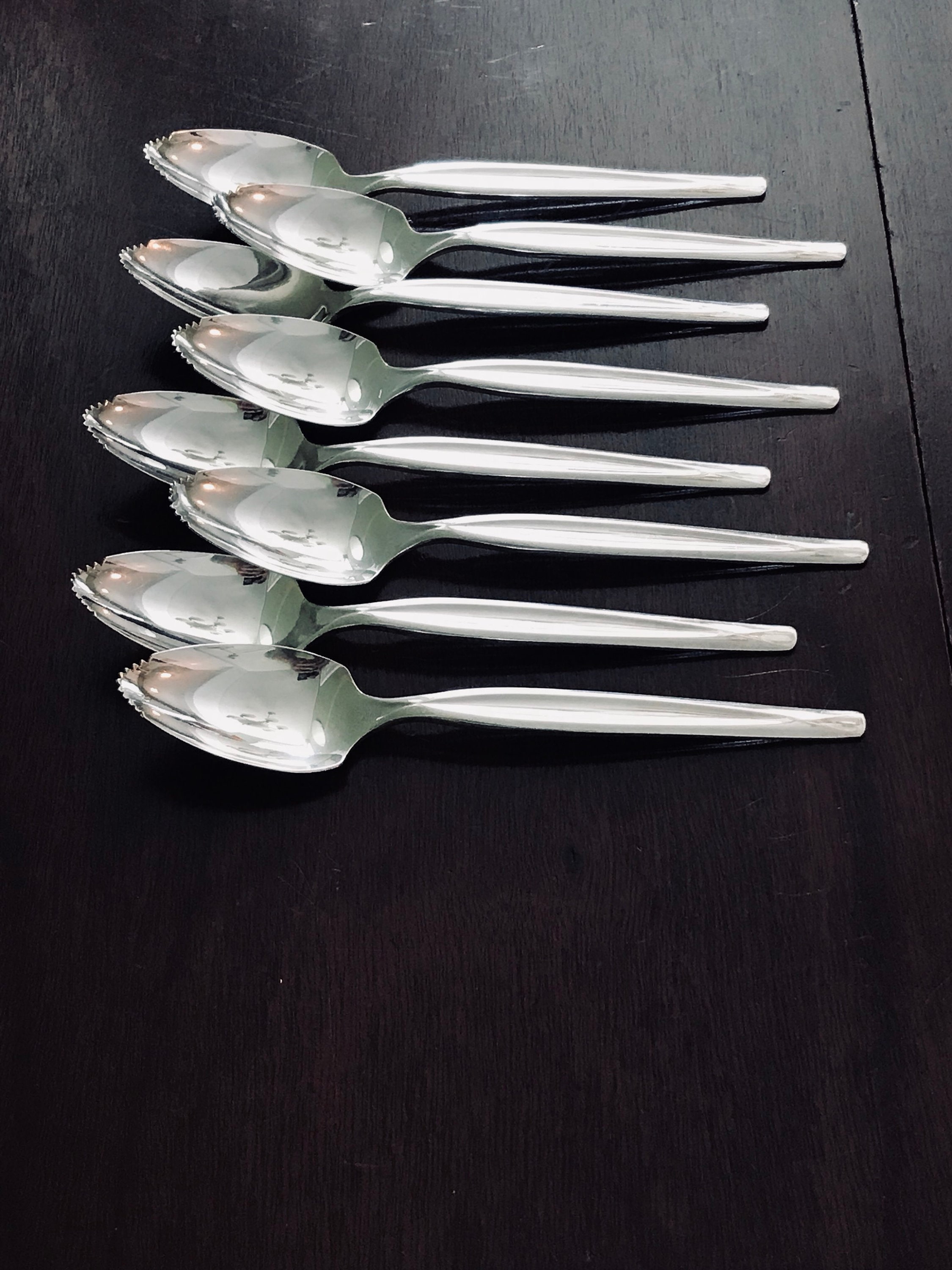 Vintage Fruit Spoons, Grapefruit Spoons Silver Plated citrus spoons