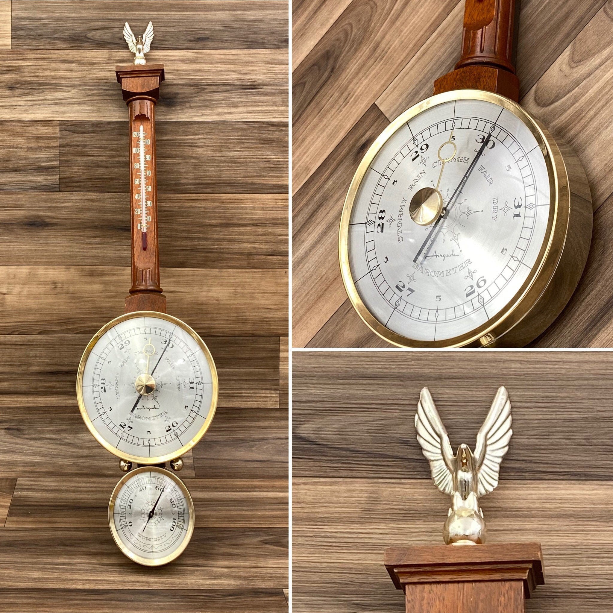 Airguide Weather Station, collectible Barometer Thermometer, Federal