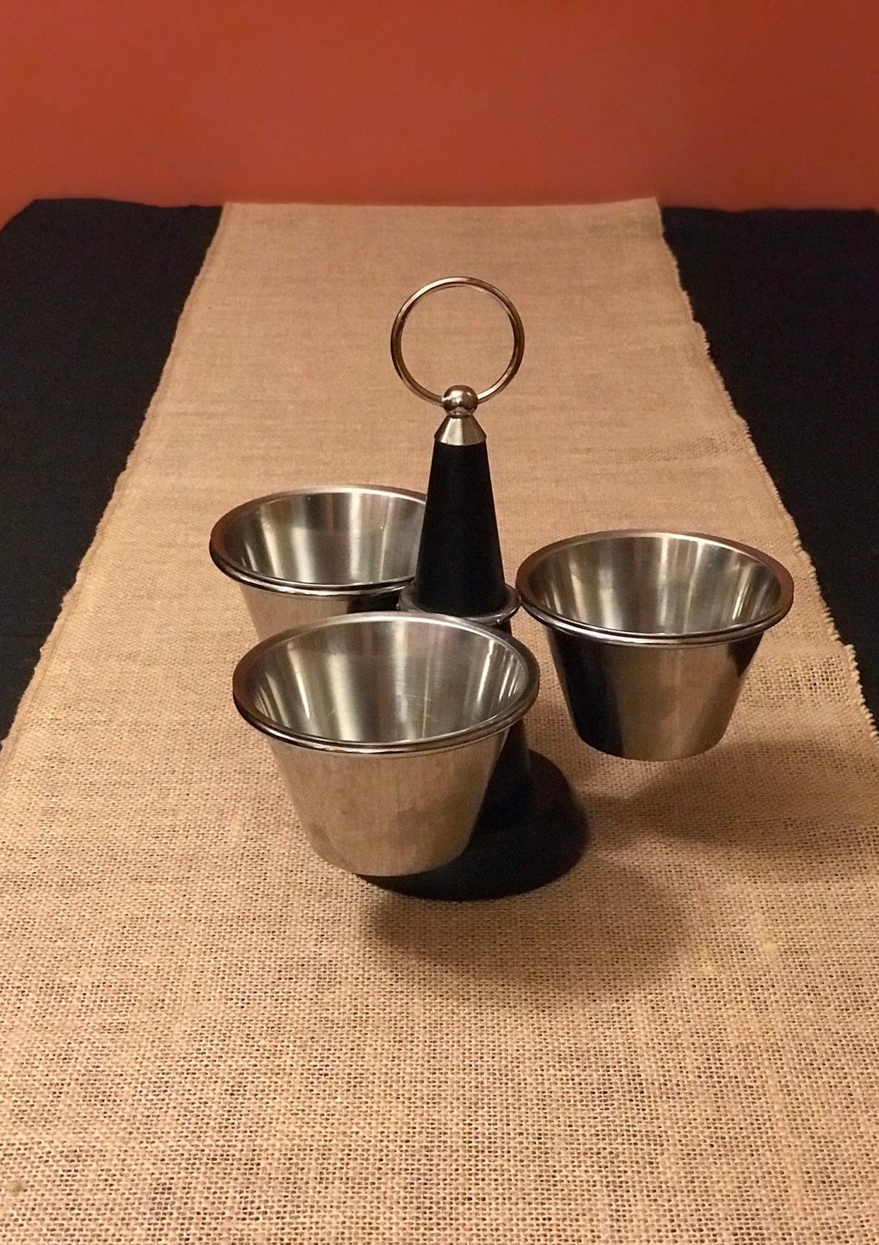 Vintage Condiment Caddy server Lazy Susan Condiment set Foodie Gift