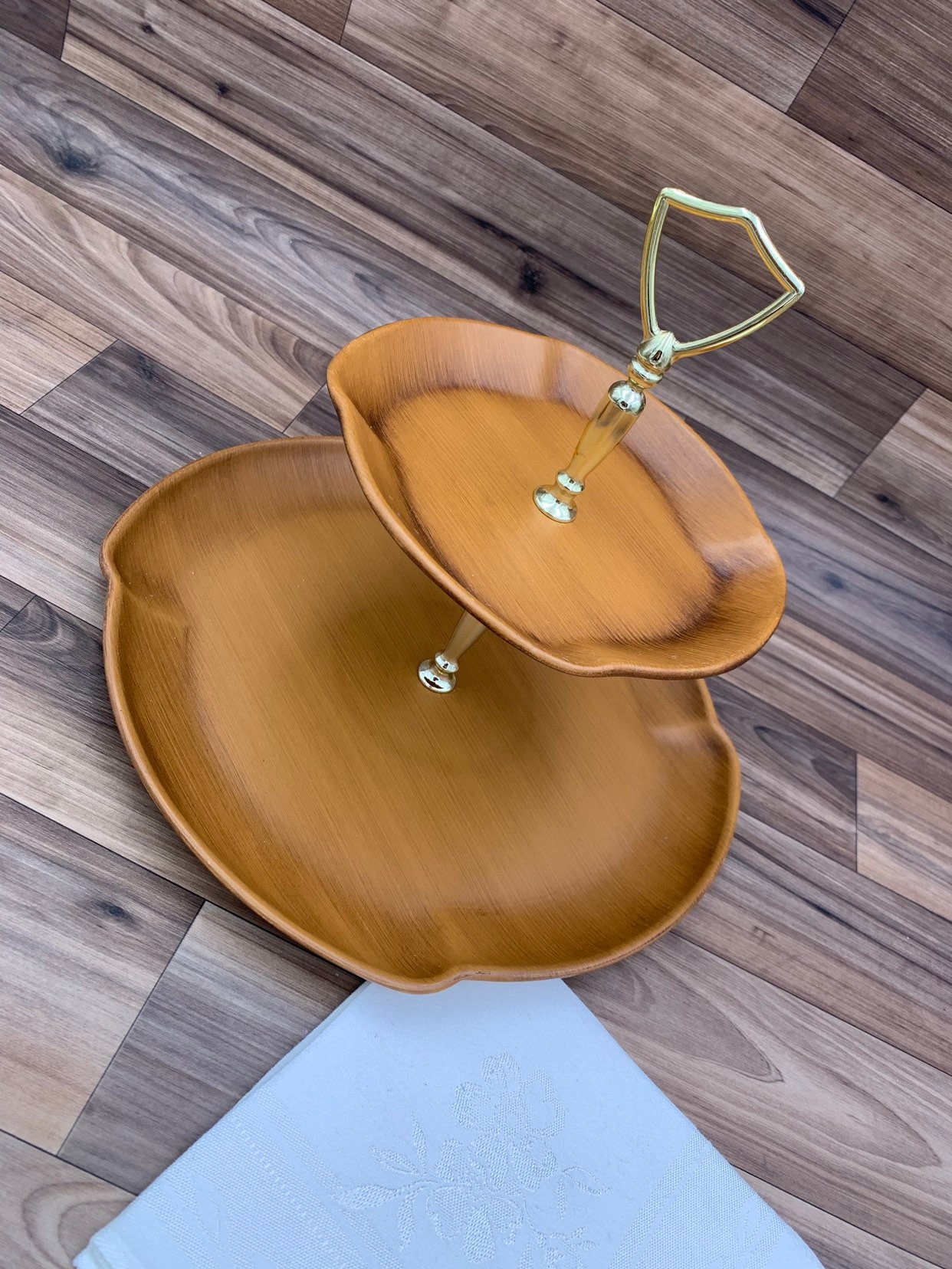 Tiered Serving tray Appetizer tray Rustic Home decor Tiered tray