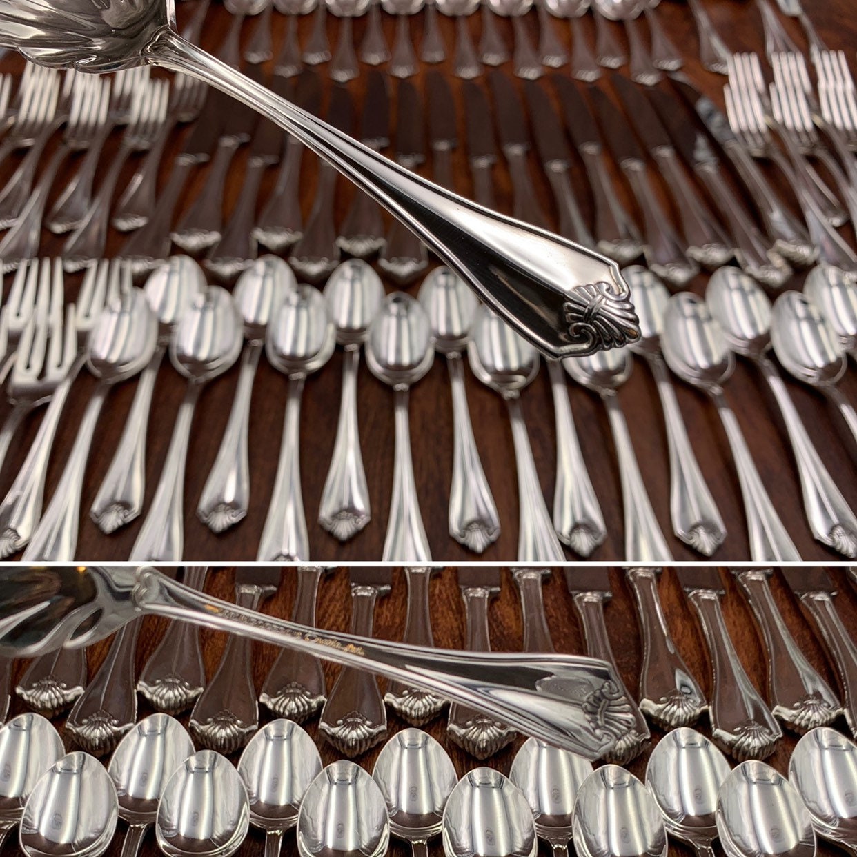 Large Oneida Silverware set Service for 16 In Silverware chest Vintage