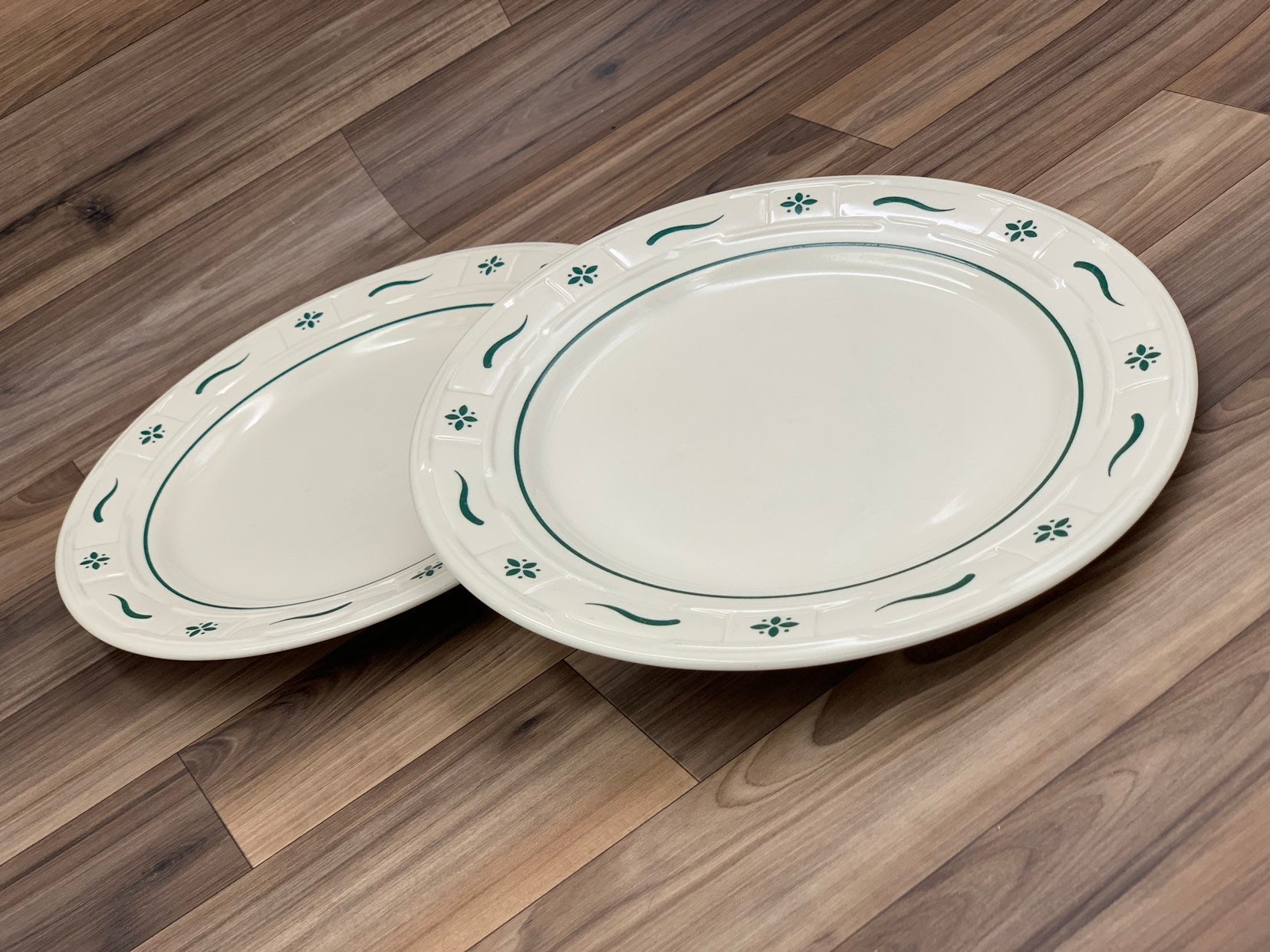 Vintage Longaberger Pottery Dinner Plates Woven traditions Heritage