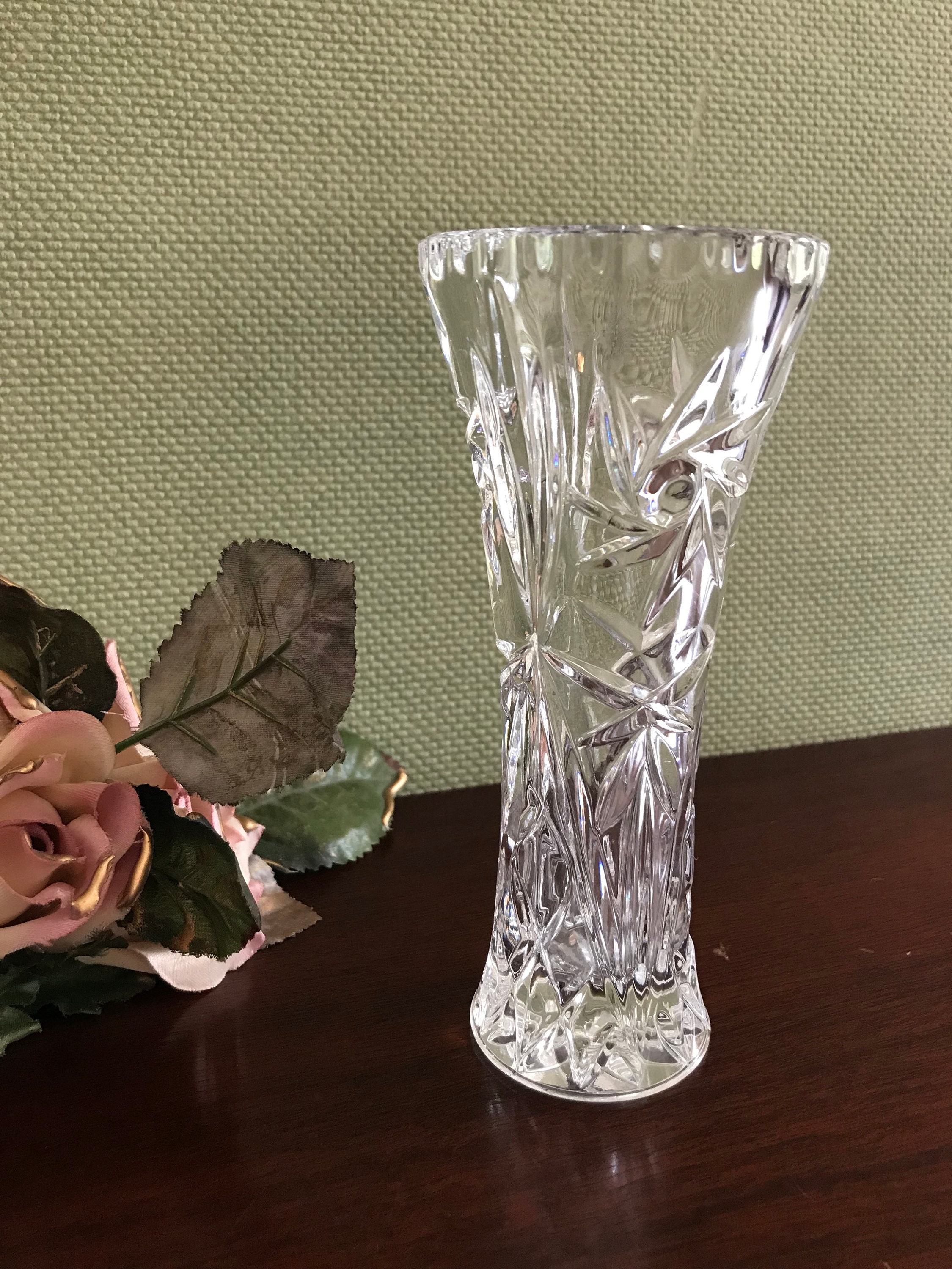 Vintage Lenox Fine Crystal Bud vase, Crystal star vase, Crystal flower vase, Lenox Vase, small