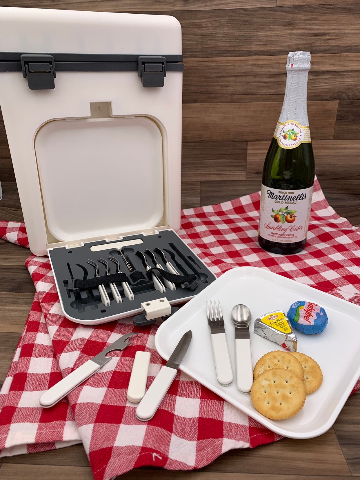 Retro Picnic Cooler, TwinBird Picnic Dish set in a Picnic cooler