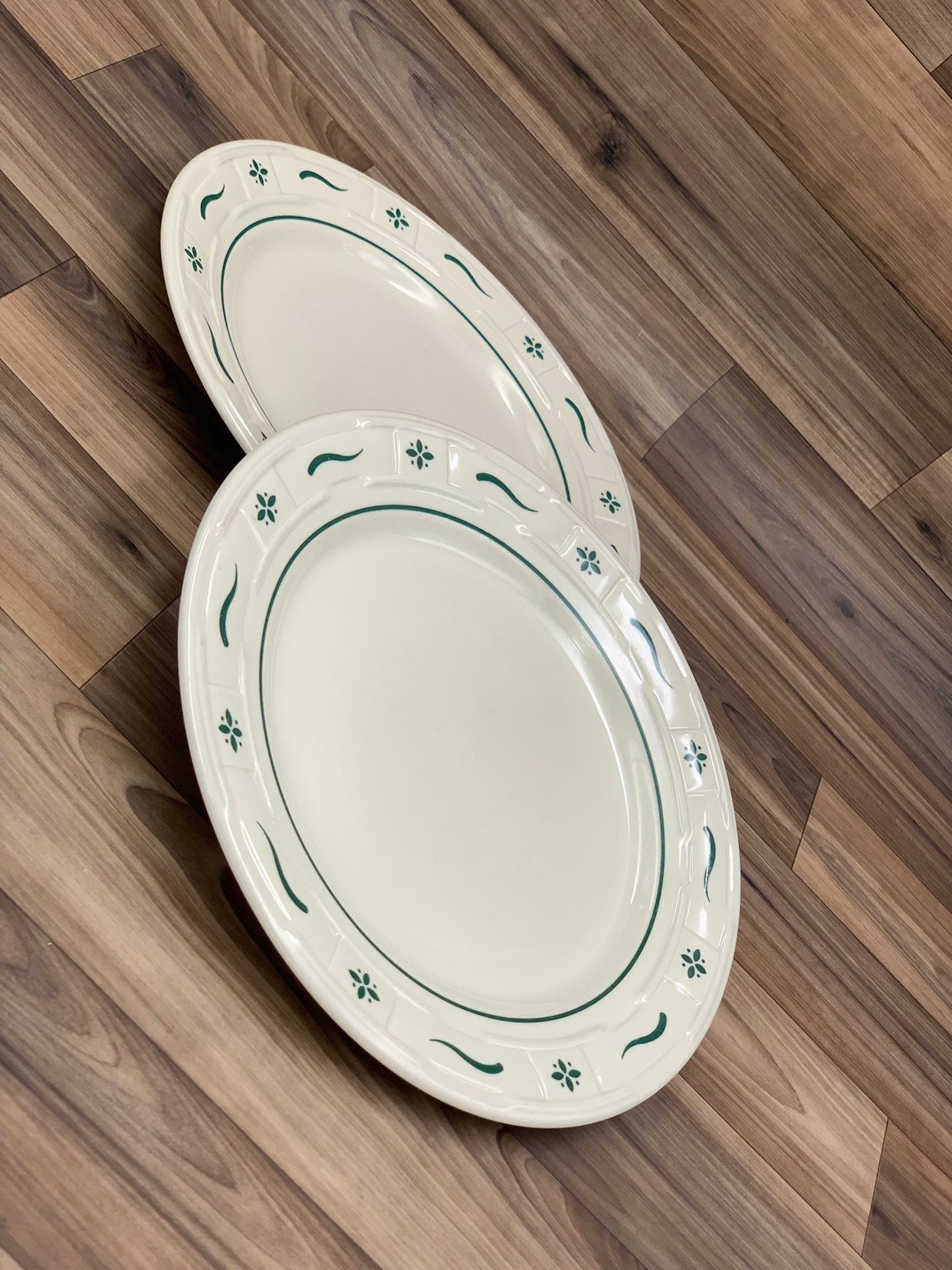 Vintage Longaberger Pottery Dinner Plates Woven traditions Heritage